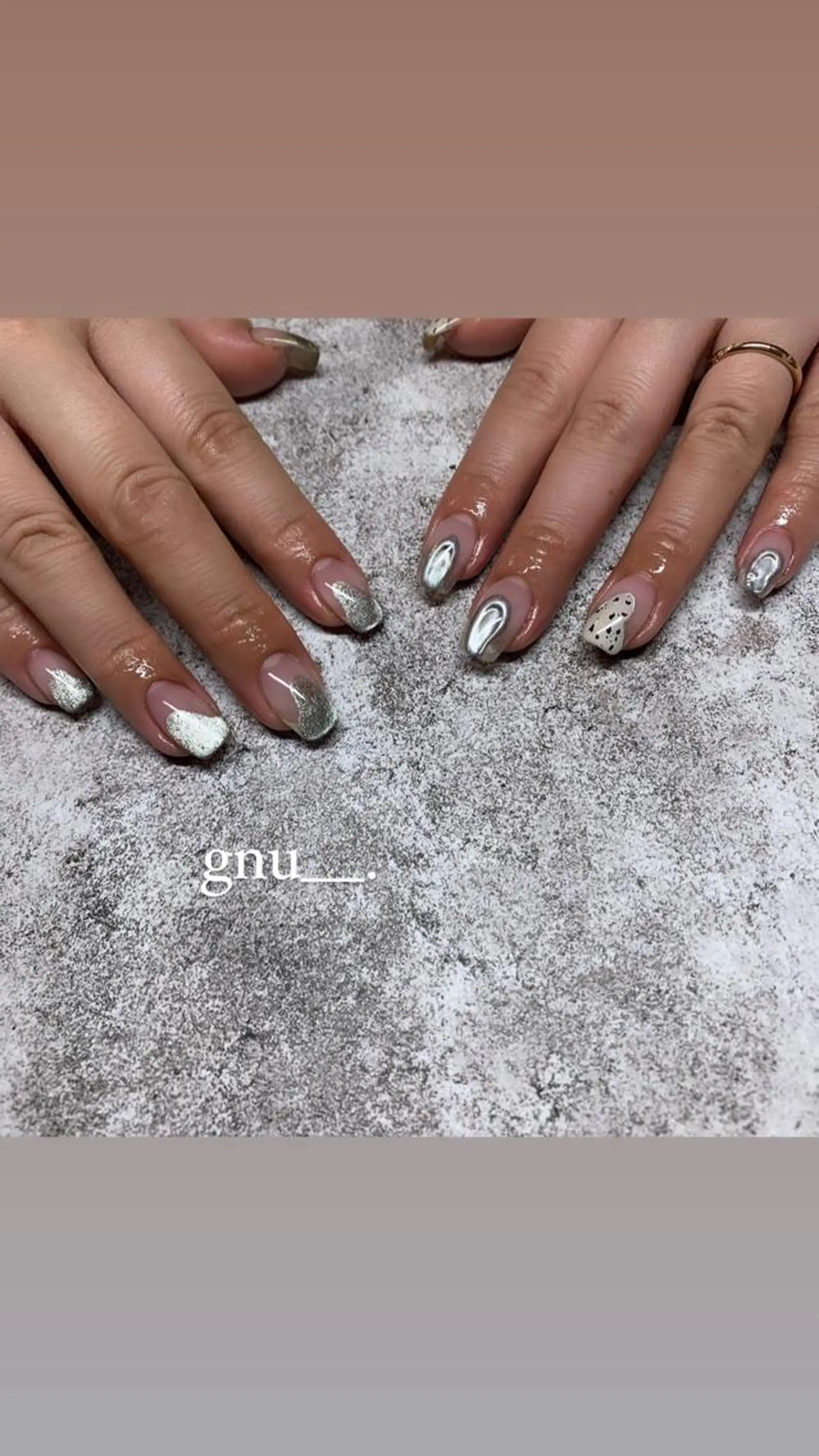 ネイル マグネットネイル ハンドネイル gnu__. nailのネイルデザイン