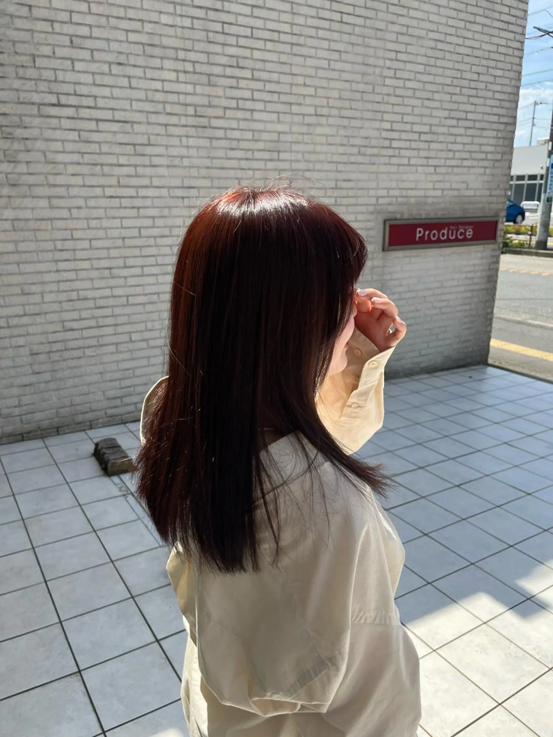 セミロング カラー カット ヘアカラー トリートメント 髪質改善/艶カラー 白井音葉のヘアスタイル