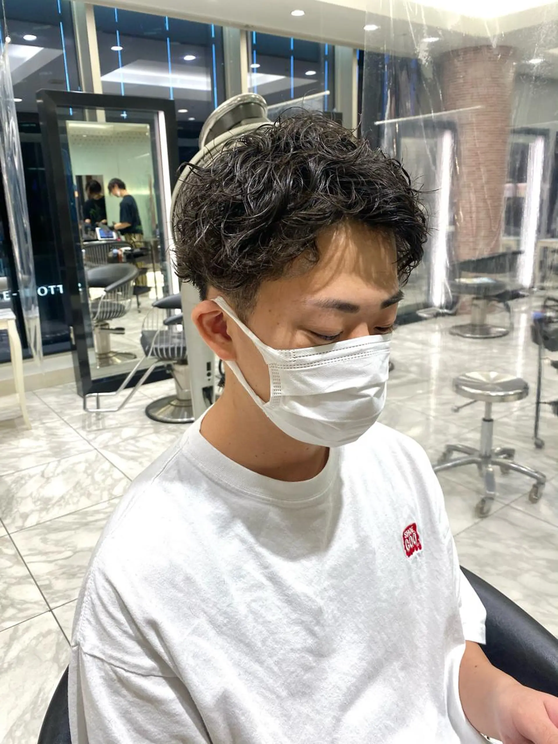 パーマ メンズ アップバング メンズパーマ ❤️パーマ美容師✂︎ 井口美緒のヘアスタイル