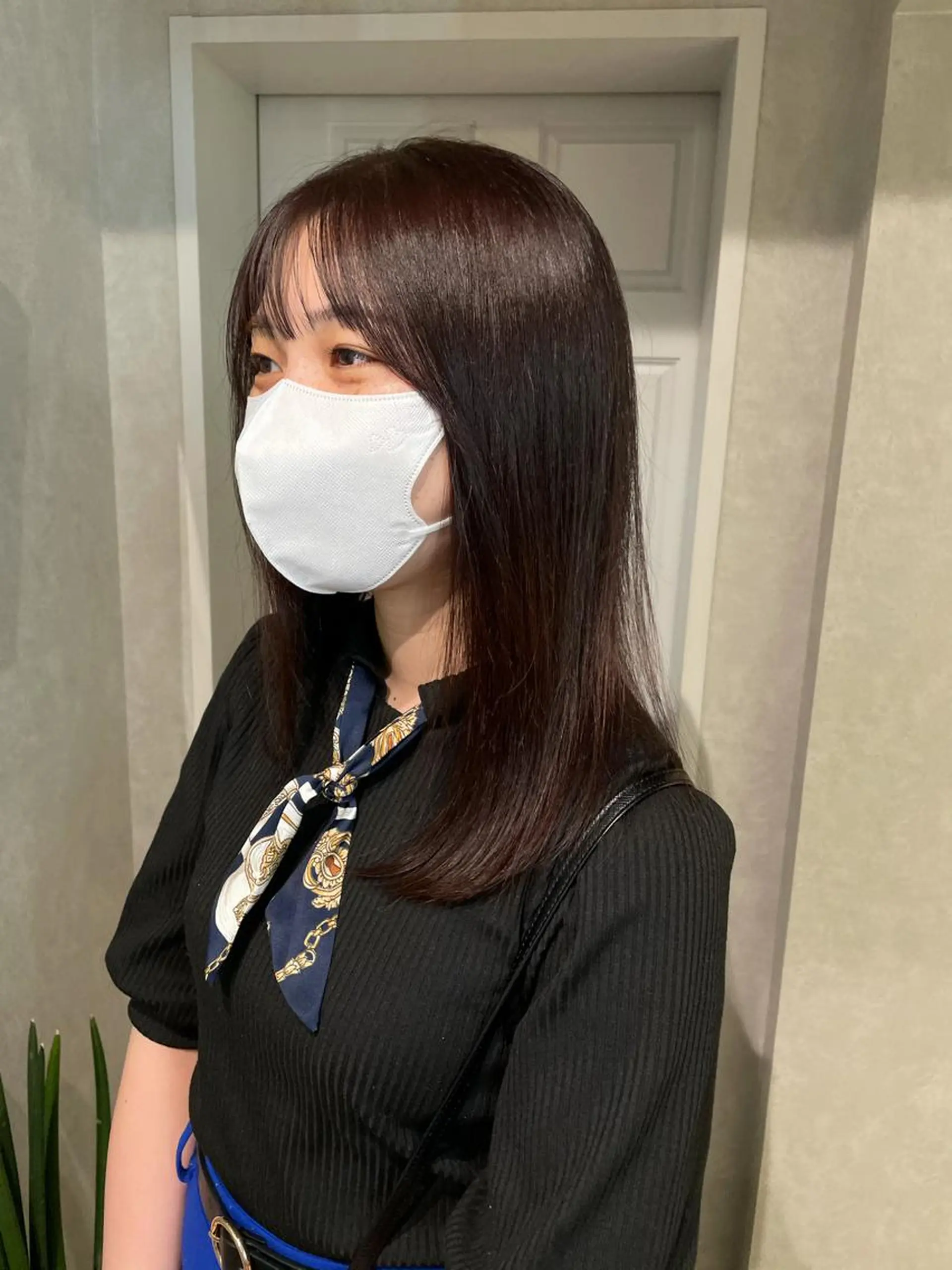 セミロング カラー 透明感カラー ラベンダーカラー 髪質改善 トリートメント ヘアカラー トリートメント ナチュラル透明感🌱 小山美樹子のヘアスタイル