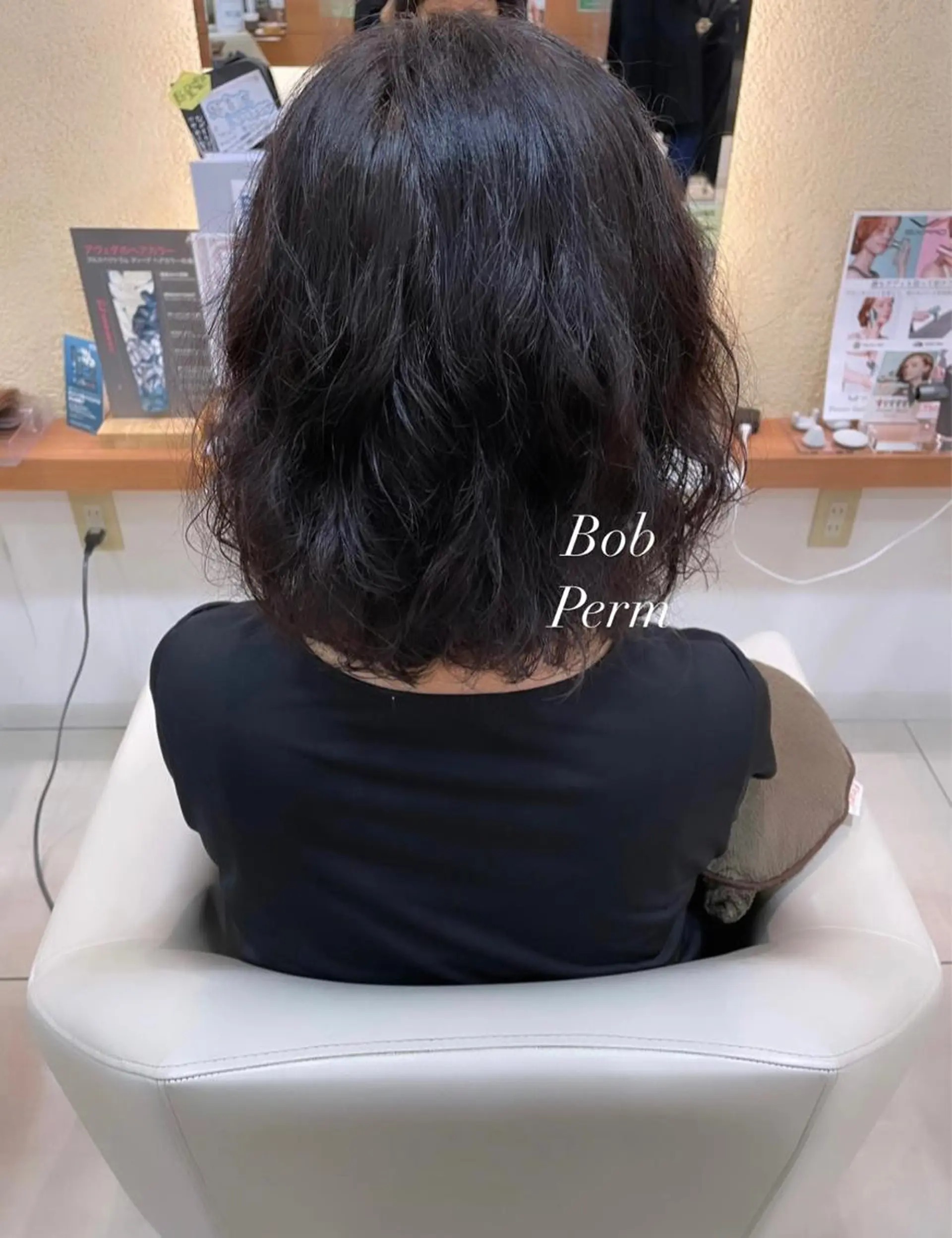 ミディアム ミディアムパーマ ボブ たつみ ひかる🧸のヘアスタイル