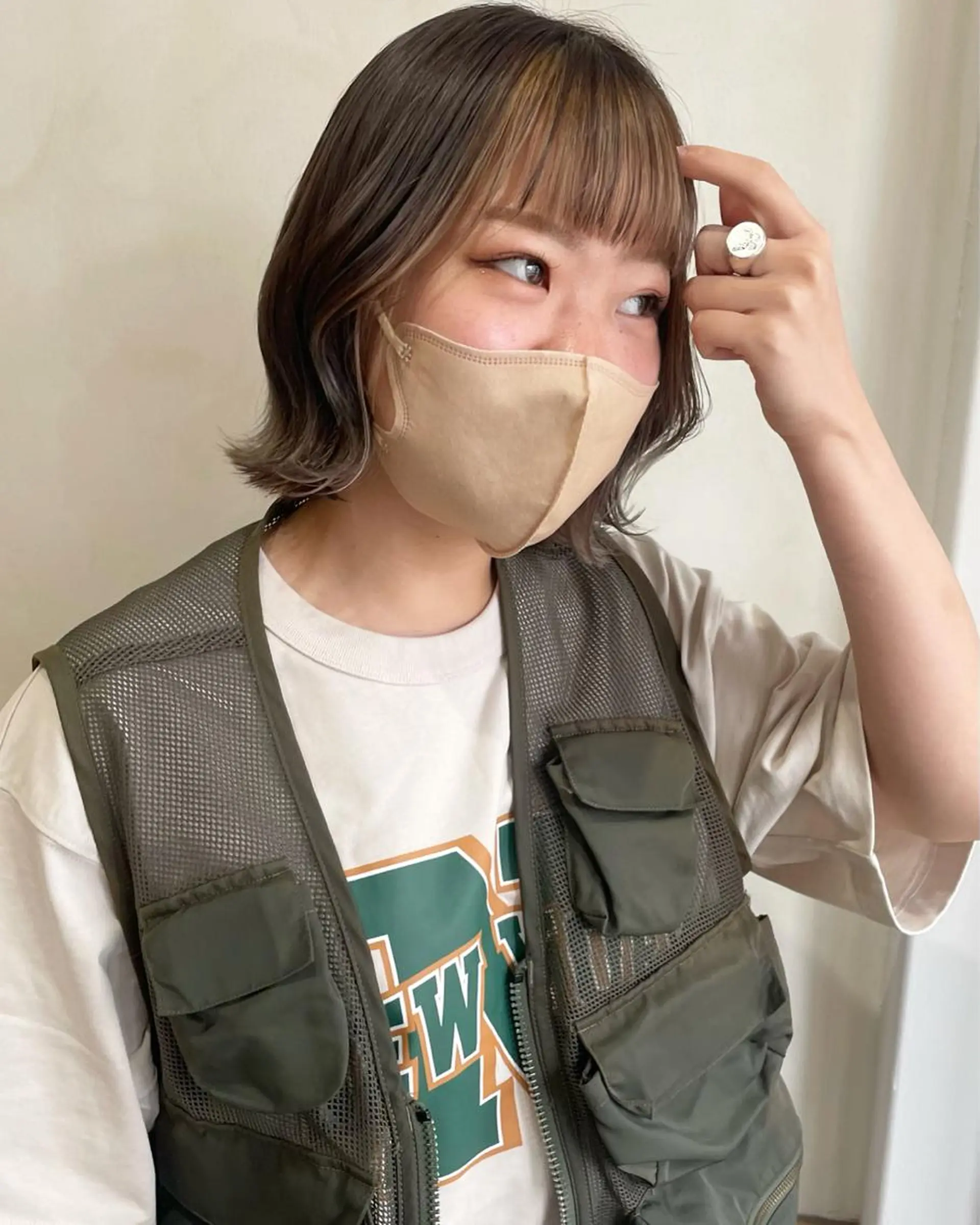 ショート カラー ミストバング  フェイスフレーミング ヘアカラー ⌇ROMEO京橋店⌇ 鎌谷明星🪷のヘアスタイル