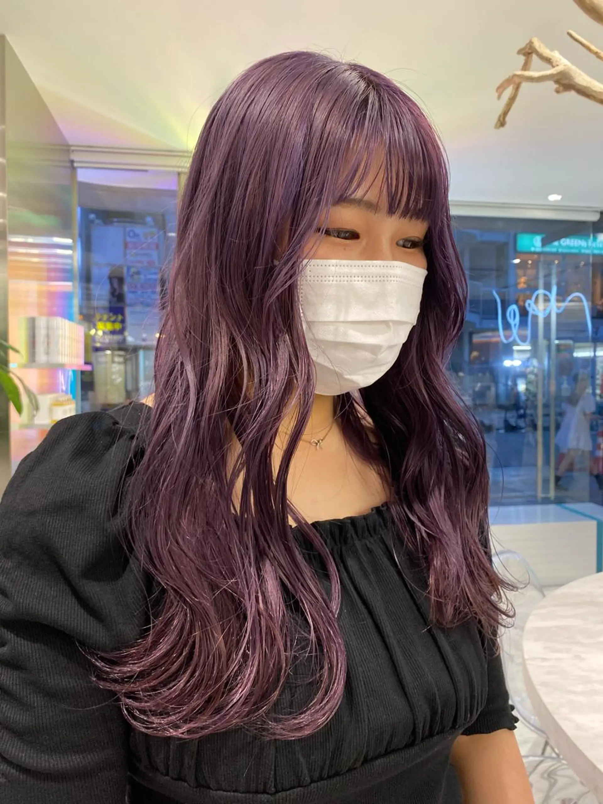 ロング カラー ブリーチ ラベンダーカラー otoha☆カラー/ レイヤー/八王子のヘアスタイル