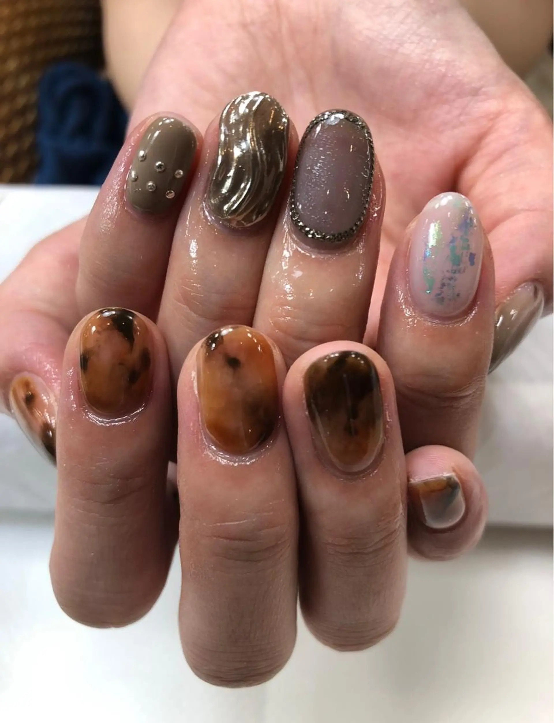 ネイル べっ甲ネイル MH_ Nailのネイルデザイン
