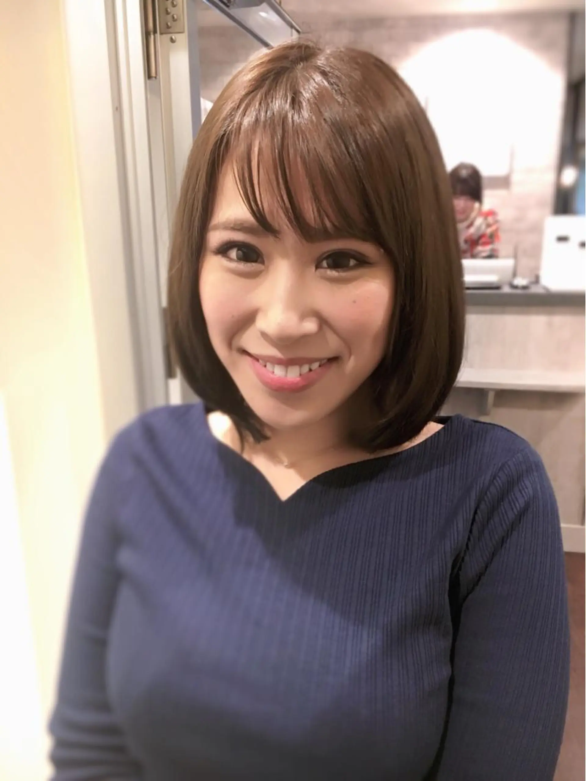 ミディアム カラー シースルーバング カット ヘアカラー 髪質進化系へ 💇‍♀️Yasuのヘアスタイル