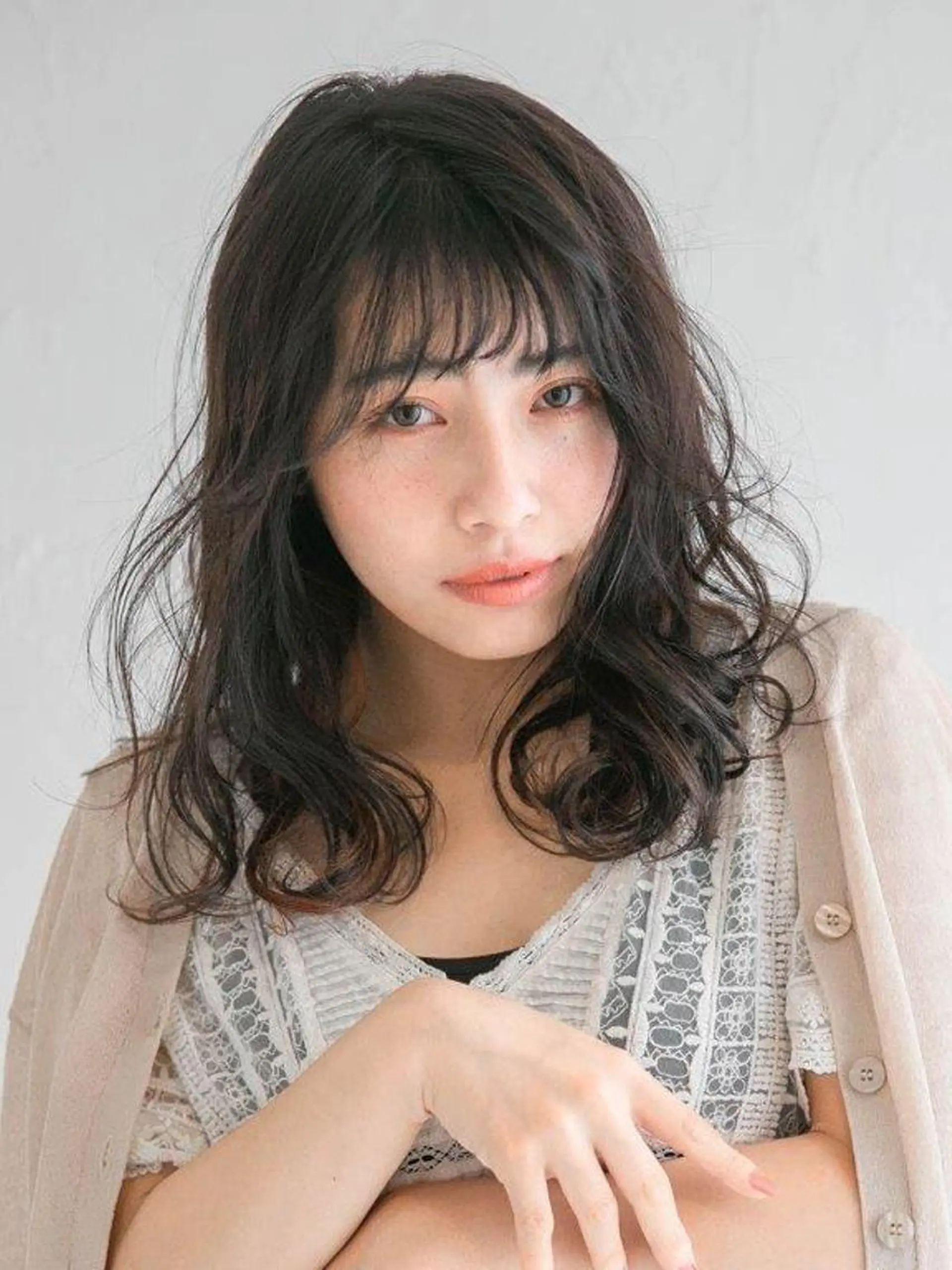 セミロング レイヤーカット フルカワ ノゾミのヘアスタイル