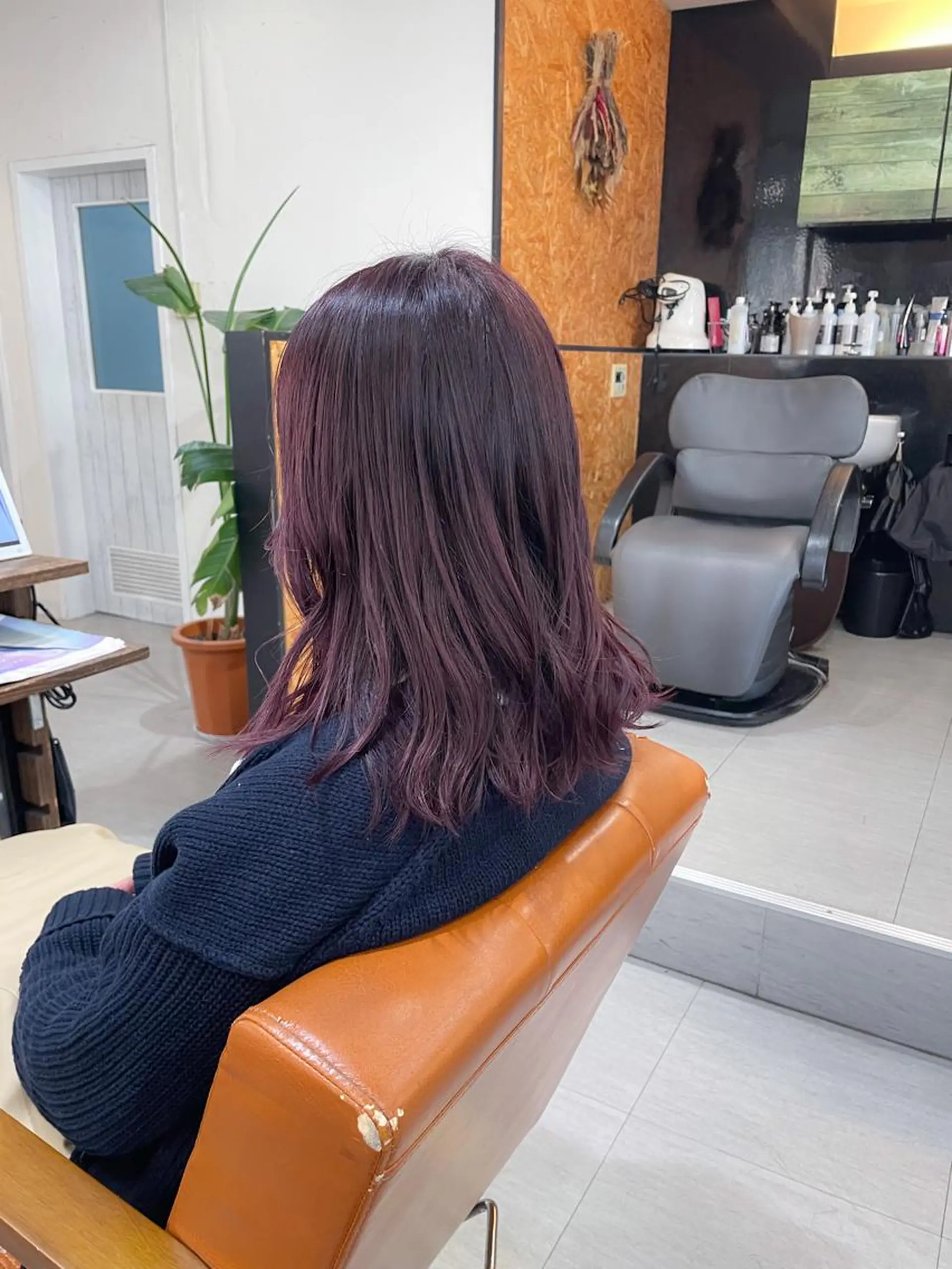 セミロング ヘアカラー トリートメント かんばら りょーいのヘアスタイル