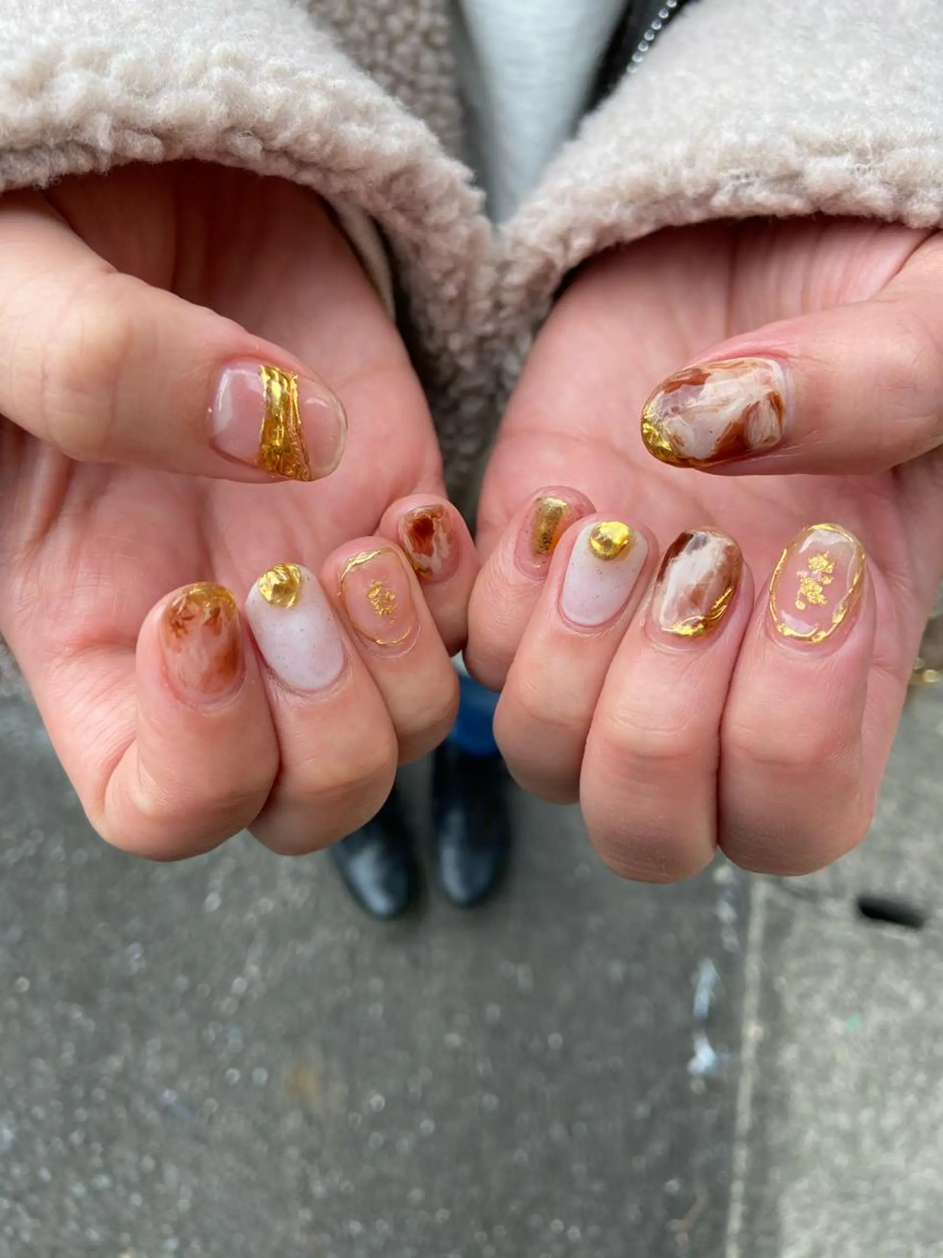 ネイル クリアネイル ミラーネイル ニュアンスネイル . unffのネイルデザイン