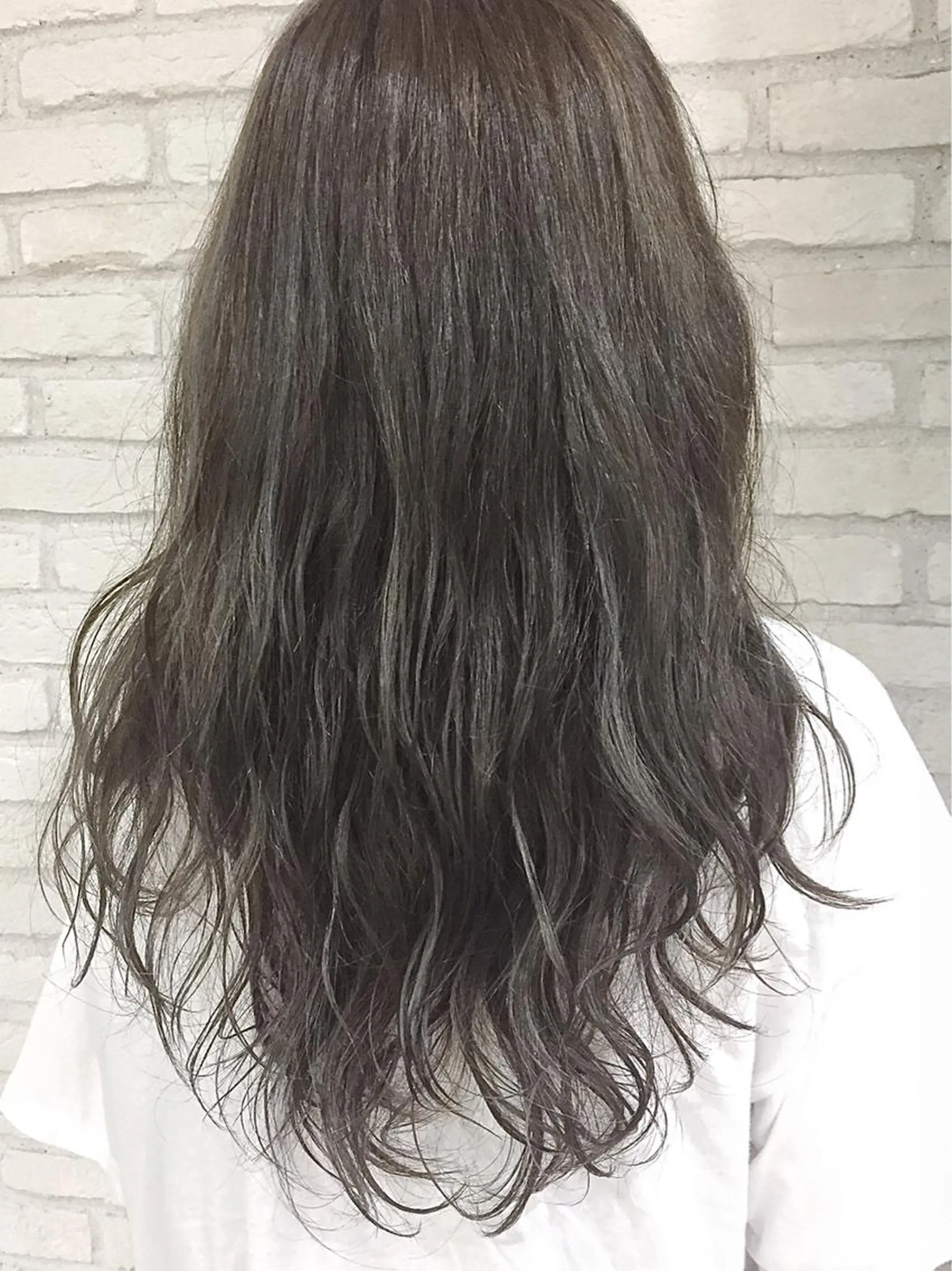 ロング カラー パーマ ハイライトカラー くせ毛 ハイライト HAUS 片山みほのヘアスタイル