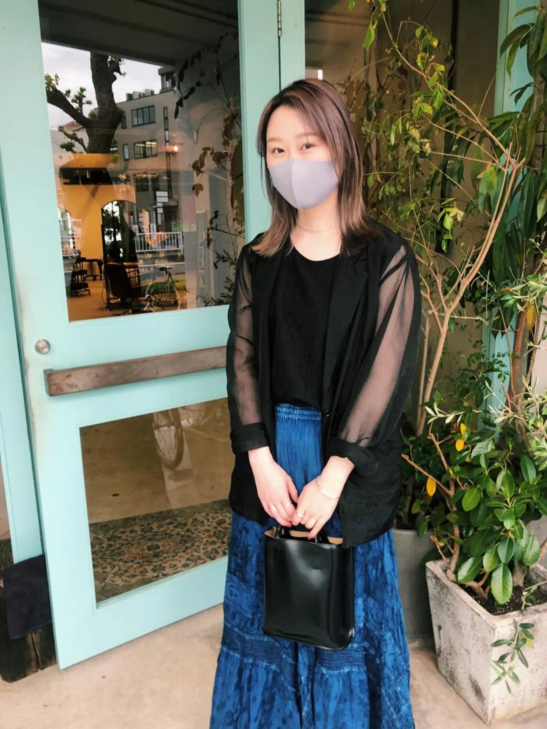 ミディアム カラー パーマ/レイヤー 岩山丈一郎のヘアスタイル