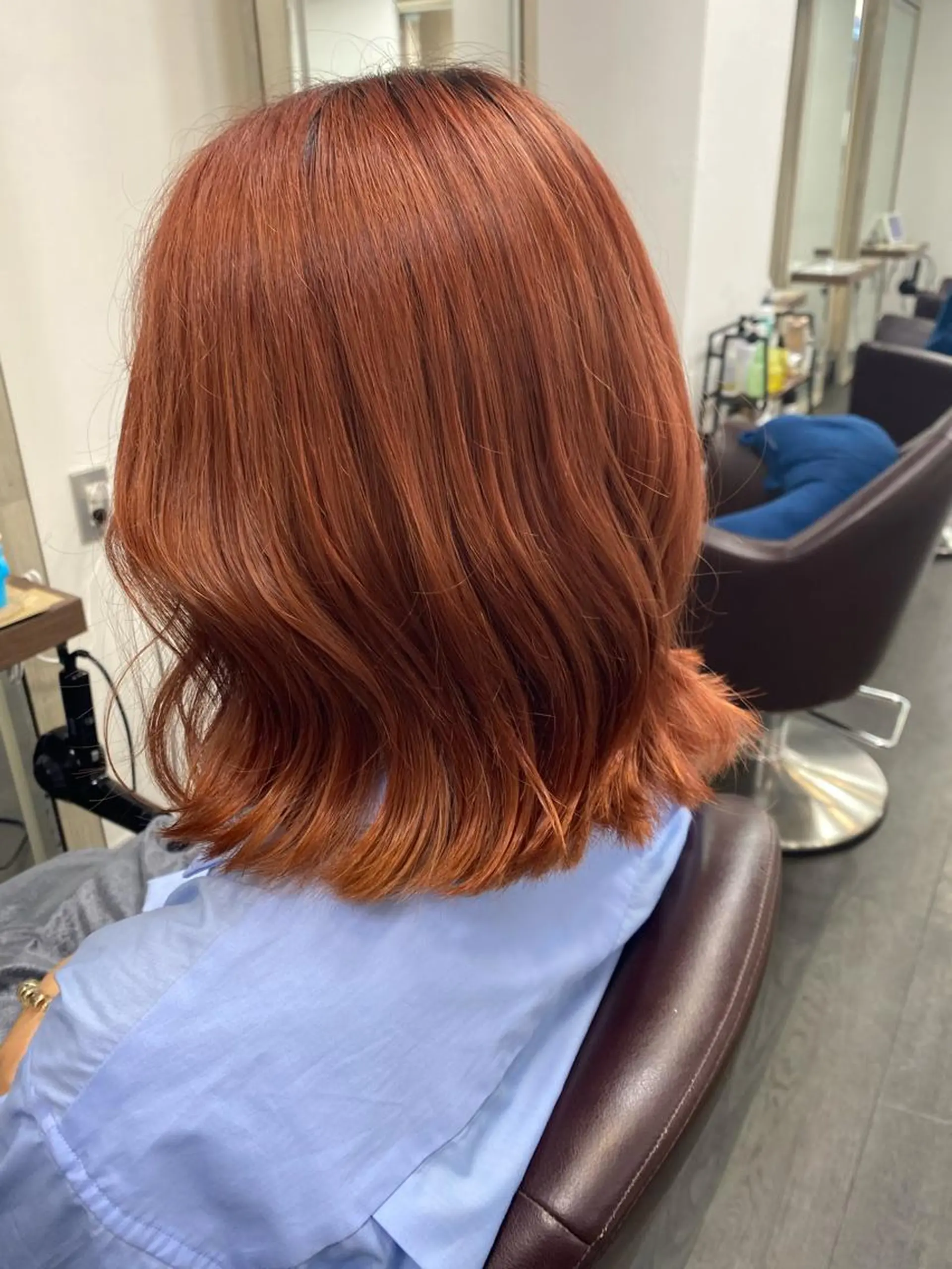 ミディアム ヘアカラー トリートメント 月野涼風 /レイヤーカットのヘアスタイル