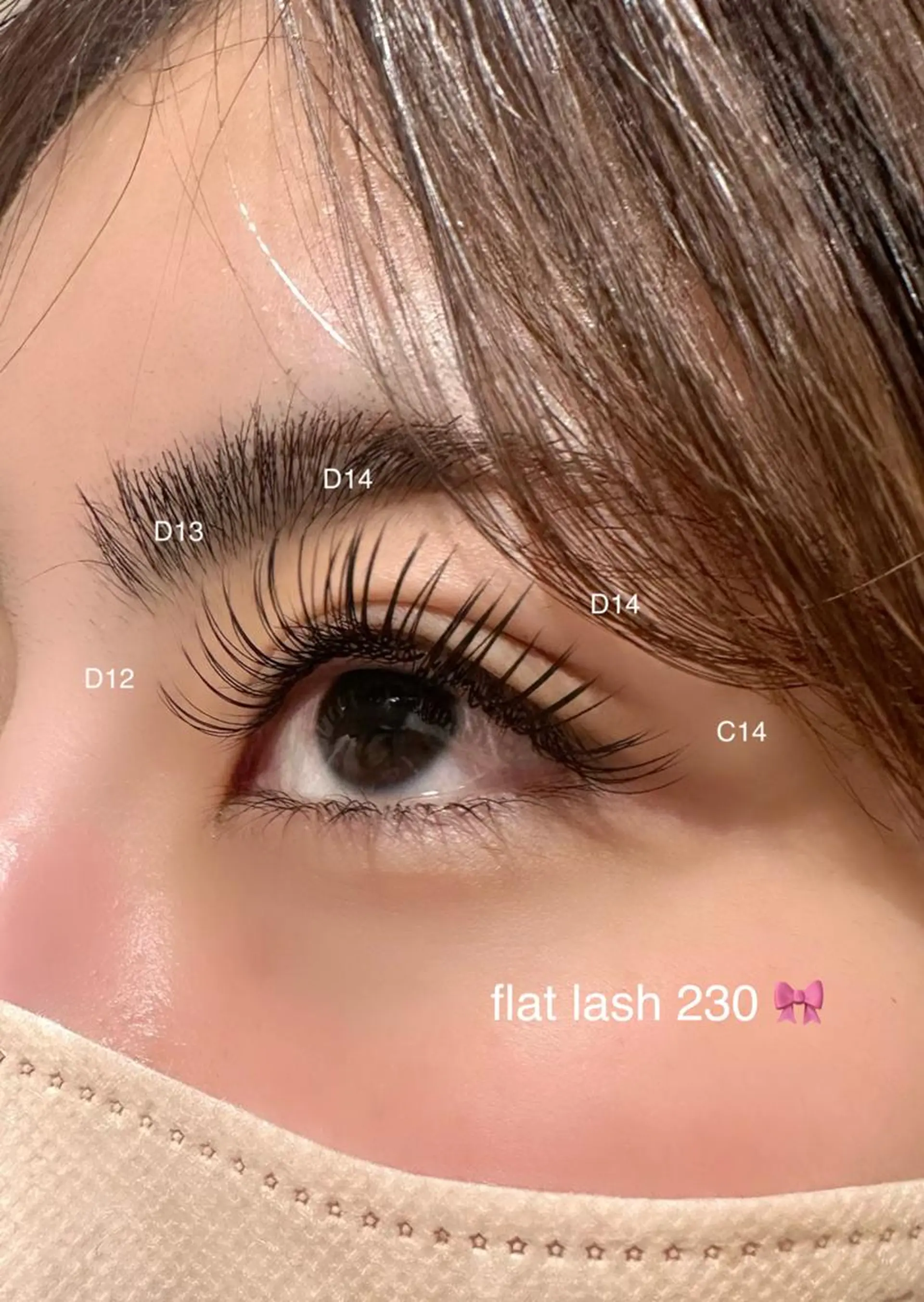 マツエク・マツパ 付け放題 フラットラッシュ Oli-Oli arisaのマツエク・マツパデザイン