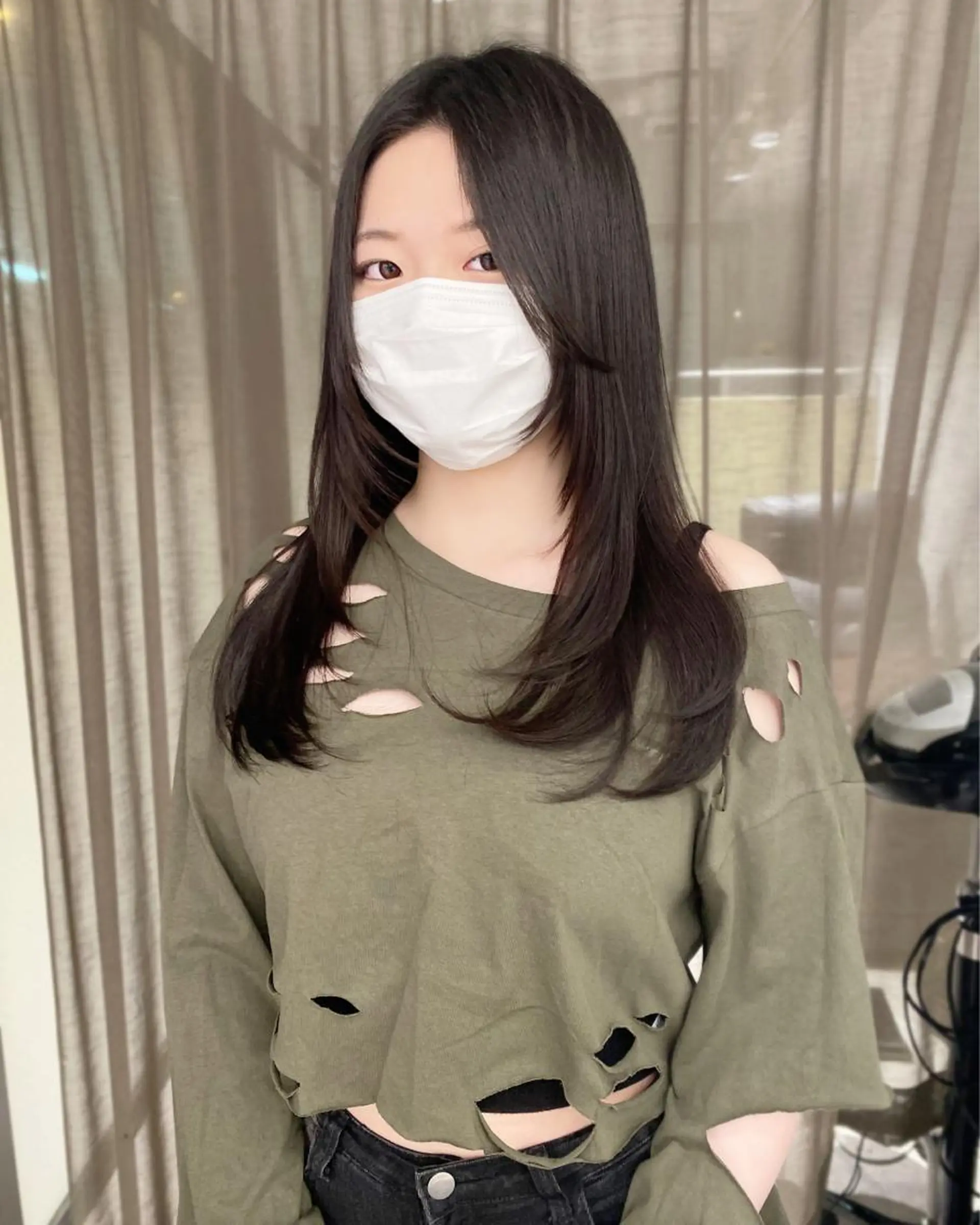 ロング 京都レイヤーカット/ 縮毛矯正/羽柴りくのヘアスタイル