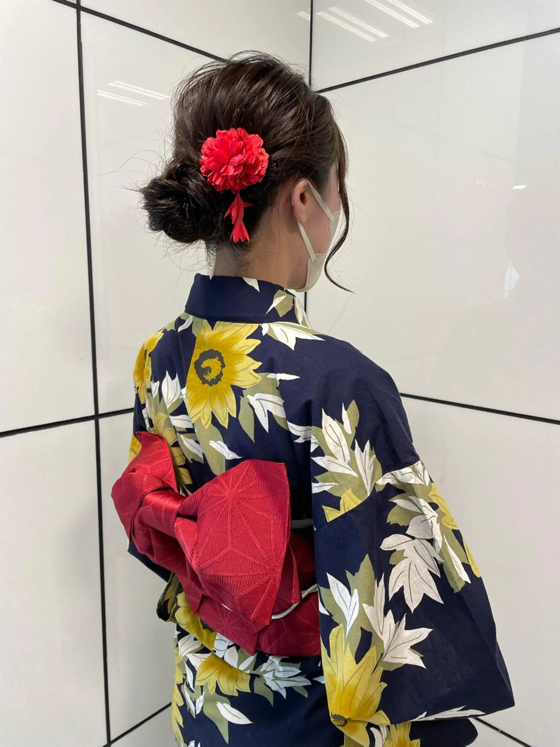 ヘアアレンジ 浴衣 メンズ/艶髪/カラー サクラ🌸のヘアスタイル