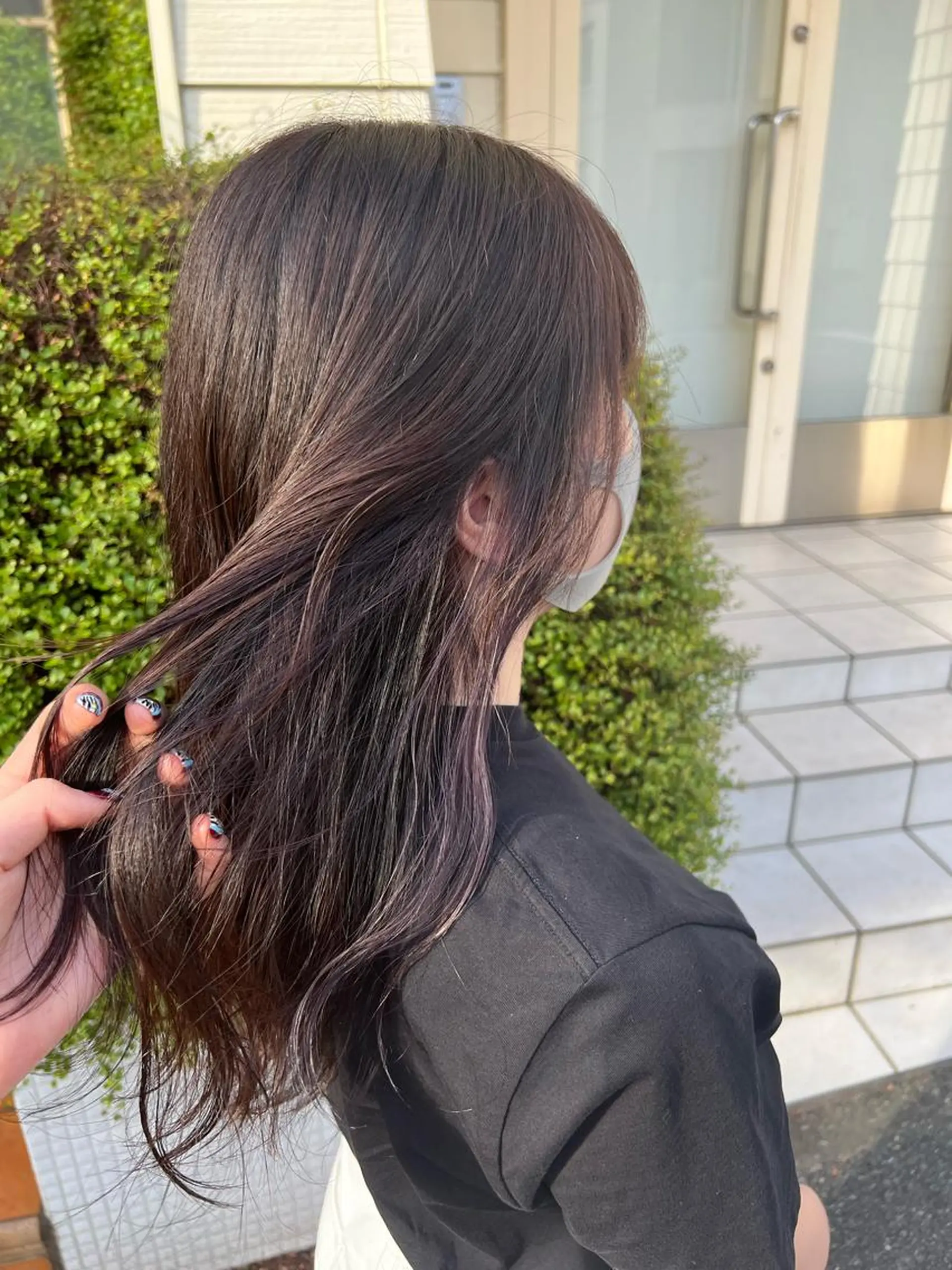 ロング カラー イヤリングカラー インナーカラー 中村 未夢のヘアスタイル