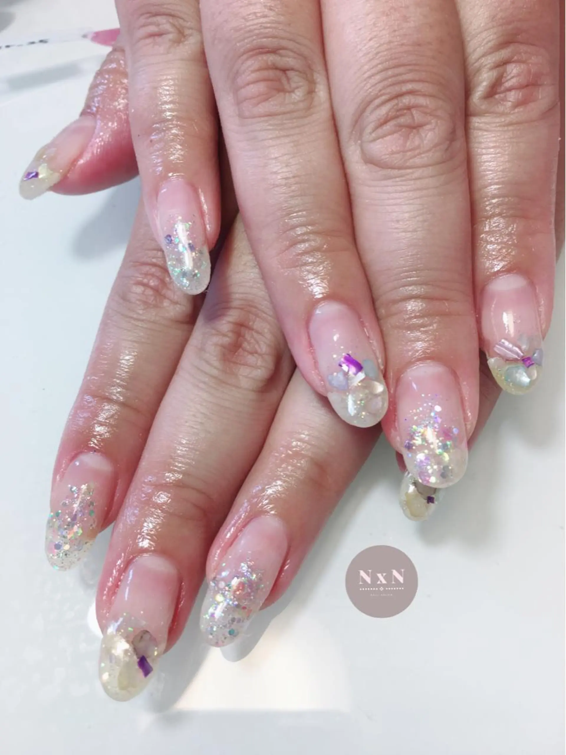 ネイル クリアネイル ジェルネイル ぷっくりネイル nail salon N×Nのネイルデザイン