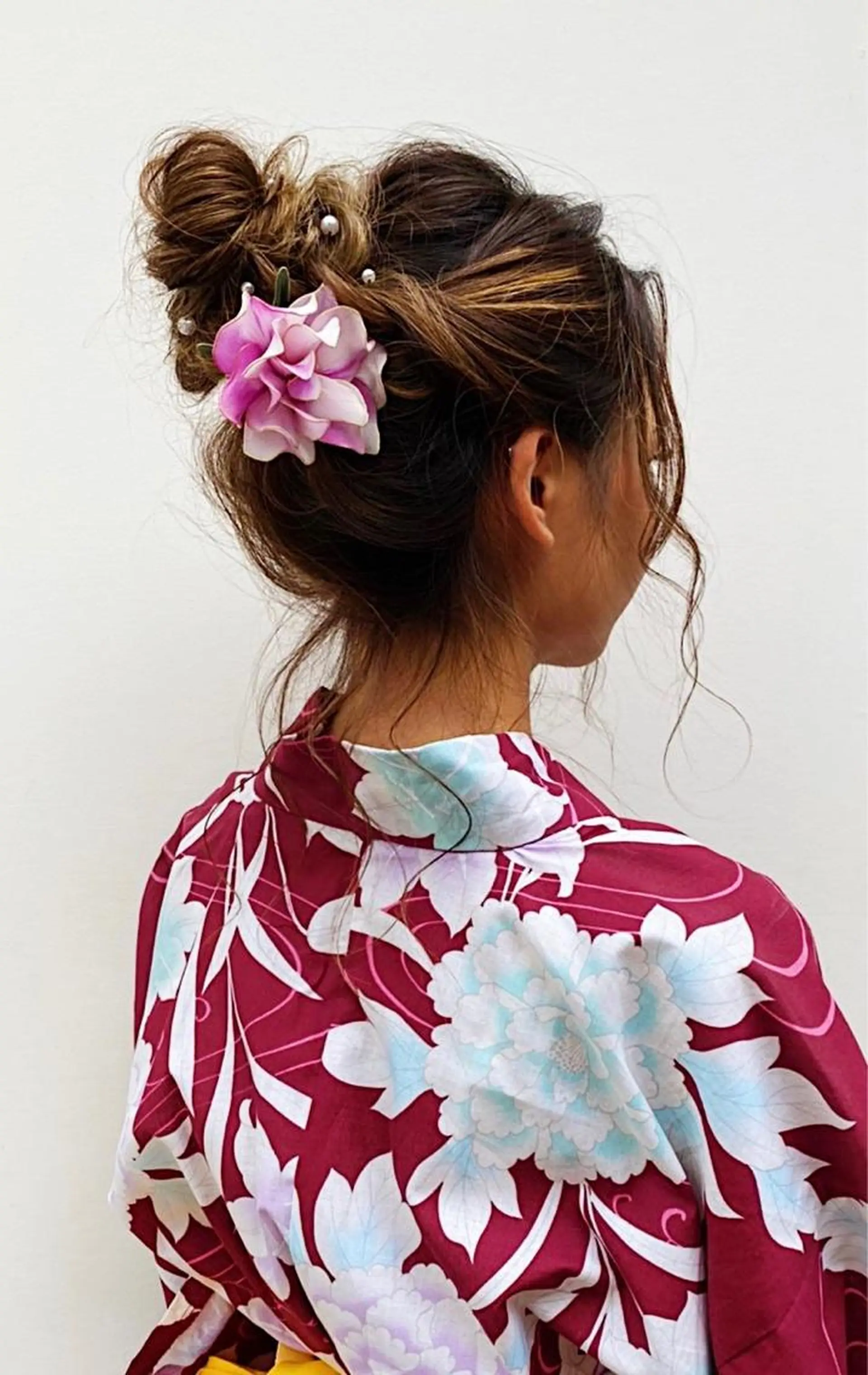 ロング お団子ヘア 卒業式のヘアスタイル Mululu所属・京都最安価エクステ muuka🦋のヘアスタイル