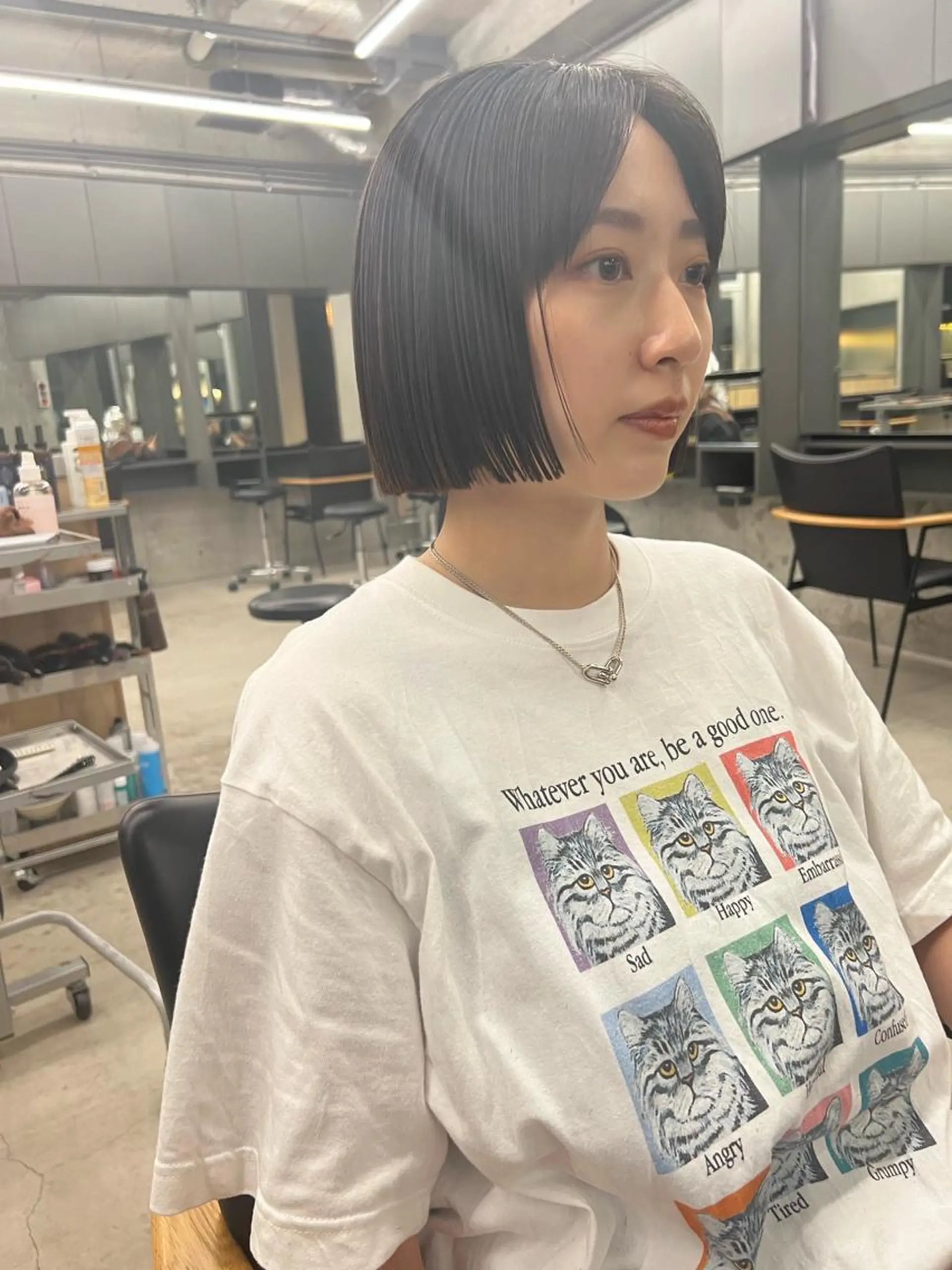 ショート パーマ 切りっぱなしボブ ボブ カット 縮毛矯正 sakoda shunkiのヘアスタイル