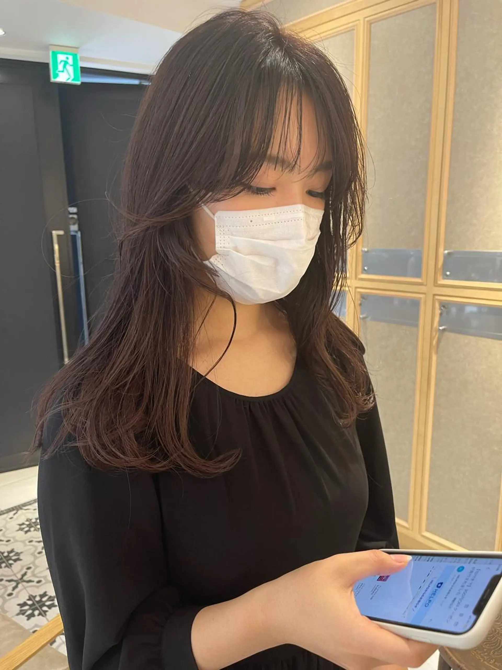 セミロング カラー ラベンダーカラー ヘアカラー トリートメント ヘッドスパ ラベンダー/レイヤー スタイル🤎mamiのヘアスタイル