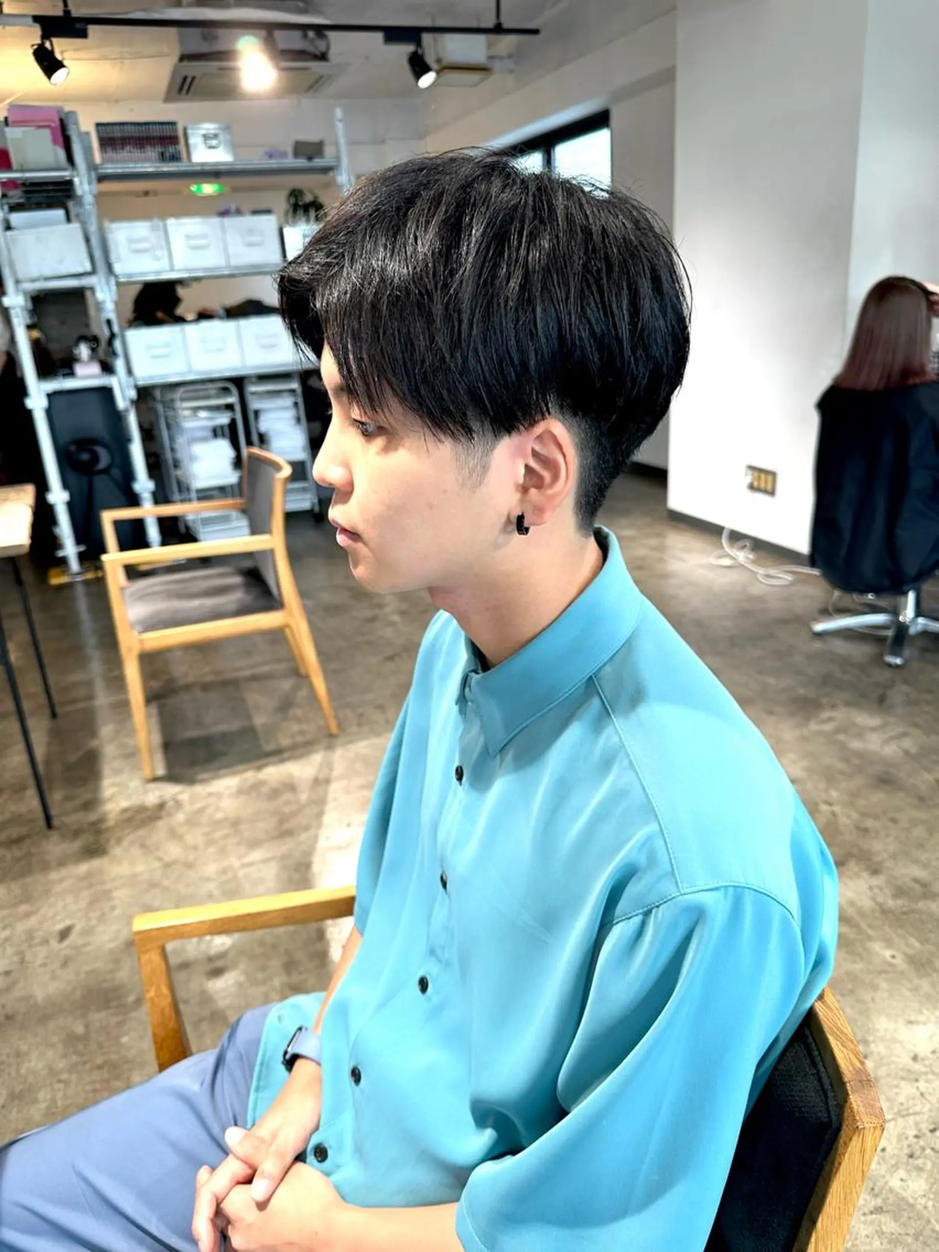 メンズ センターパート メンズパーマ メンズツイストパーマ 波巻きパーマ ツイストパーマ カット 骨格補正施術/メンズ 専門美容師/YUYAのヘアスタイル