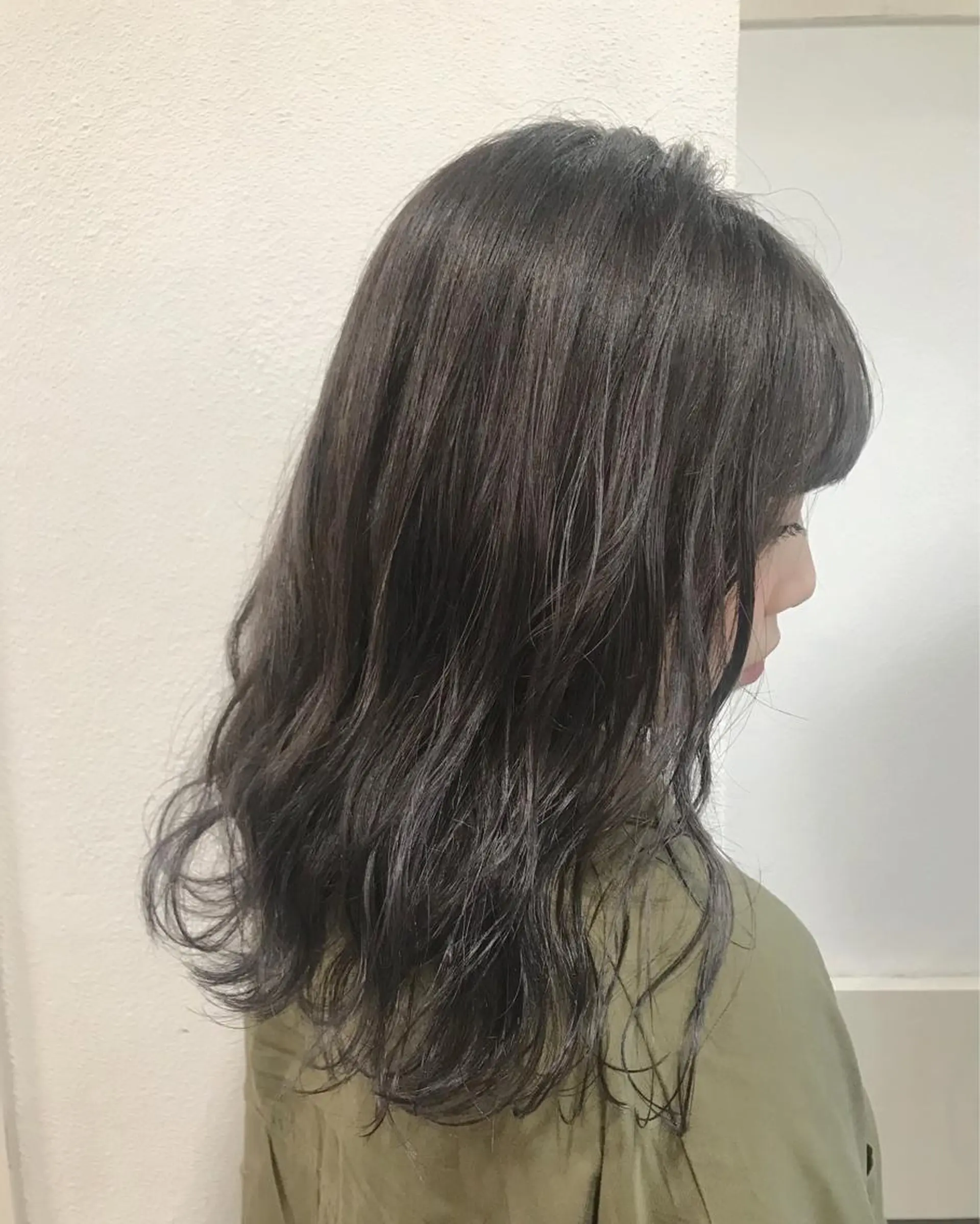ミディアム カラー ヘアアレンジ グレージュ カット ヘアカラー トリートメント GiseL天神カラー 髪質改善/ブリーチのヘアスタイル