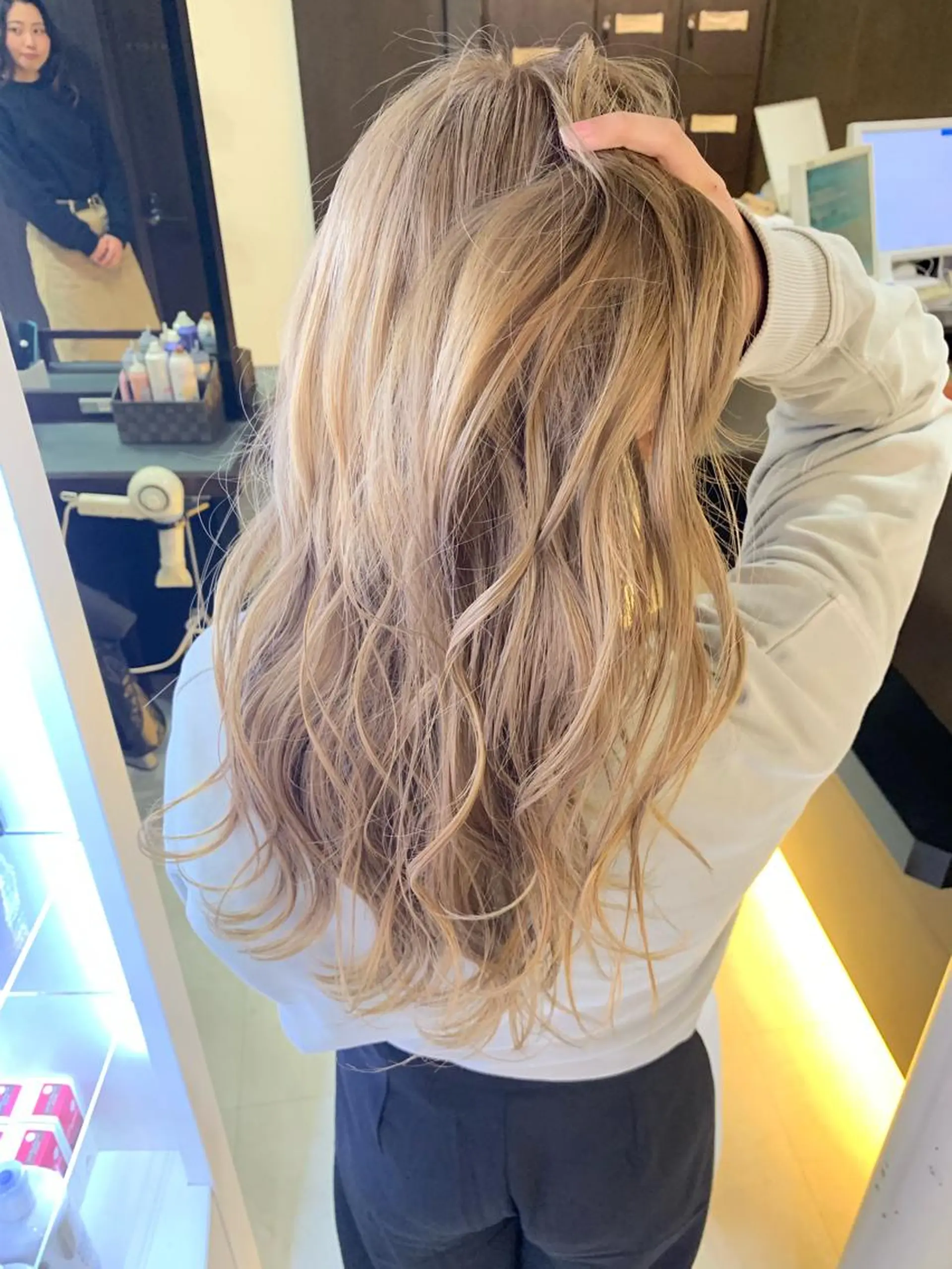 ミディアム カラー ベージュカラー ヘアカラー トリートメント ✂️大門 巧✂️ LAFF難波店のヘアスタイル