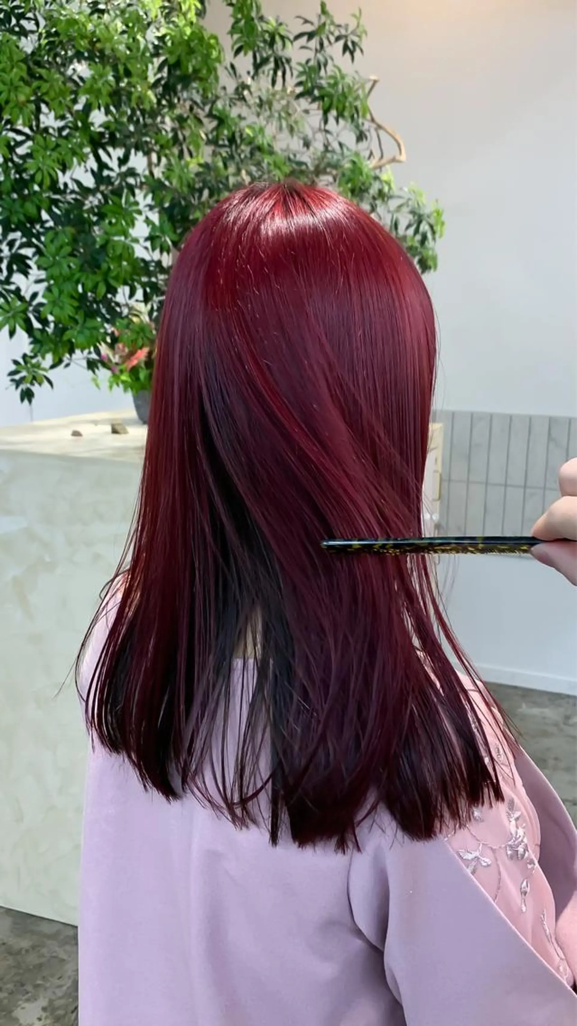 ロング カラー ヘアカラー 似合わせカット ケアパーマ喜来雅由のヘアスタイル