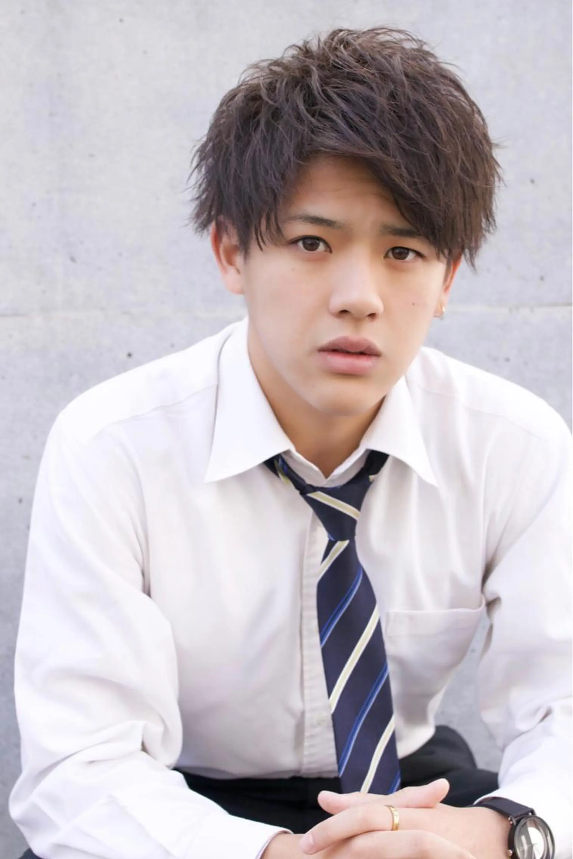 ショート パーマ メンズ BABY 艶髪暗髪ヘア💖達人のヘアスタイル