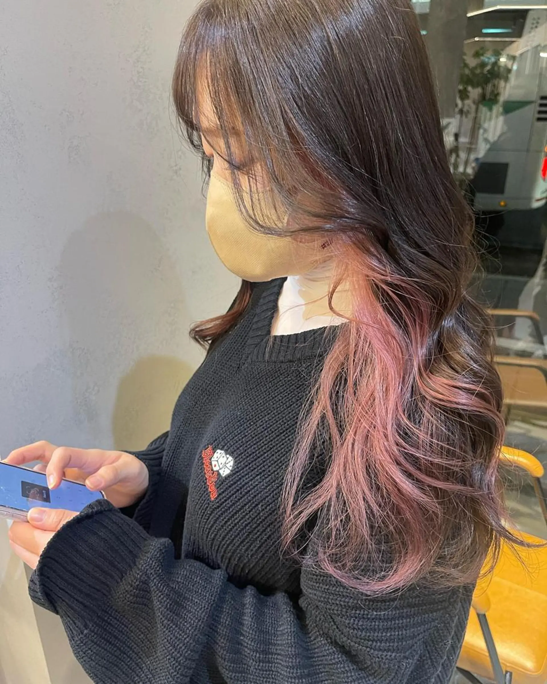 ミディアム カラー ヘアアレンジ ベージュカラー 黒髪 ブリーチ インナーカラー ピンクカラー ❥【韓国風ヘア】 stylist 林❥のエステ・リラクイメージ