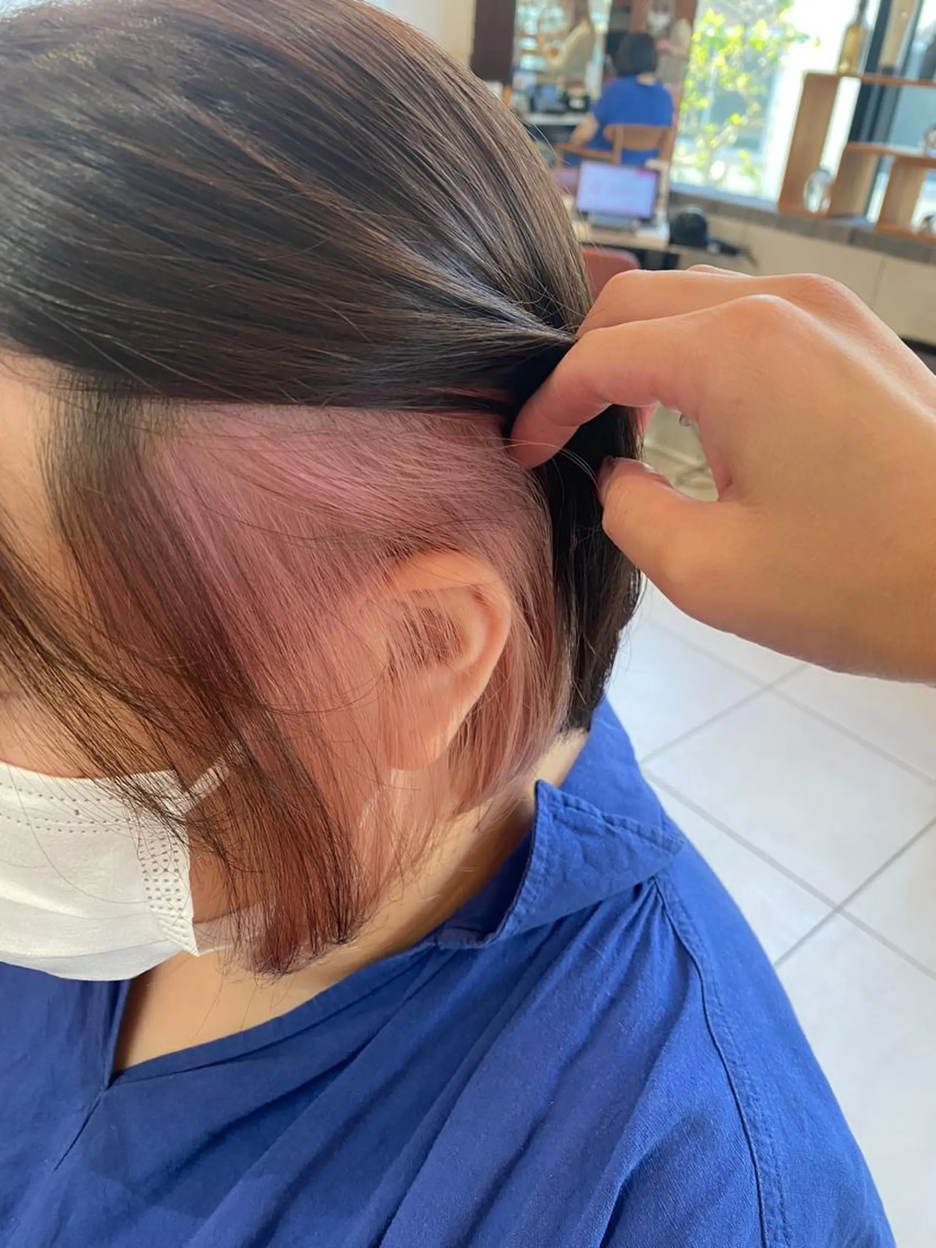 カラー ブリーチ ピンクカラー ヘアカラー 艶カラー/耳つぼ/ 渡辺奈緒のその他イメージ