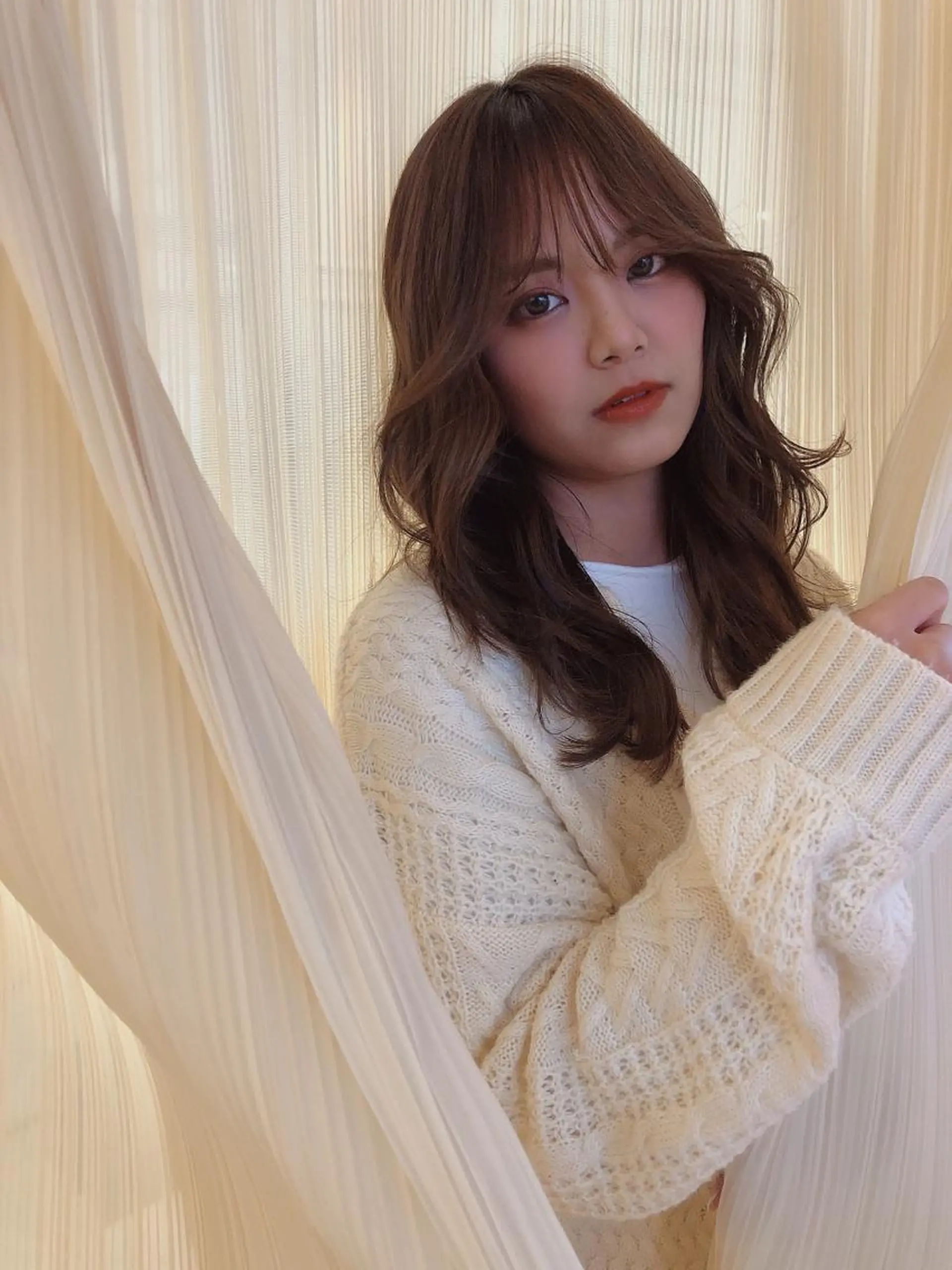 ロング パープルカラー ハイライト 23°NADAUN所属・岐阜1番韓国ヘア/ 星羅/23°のヘアスタイル