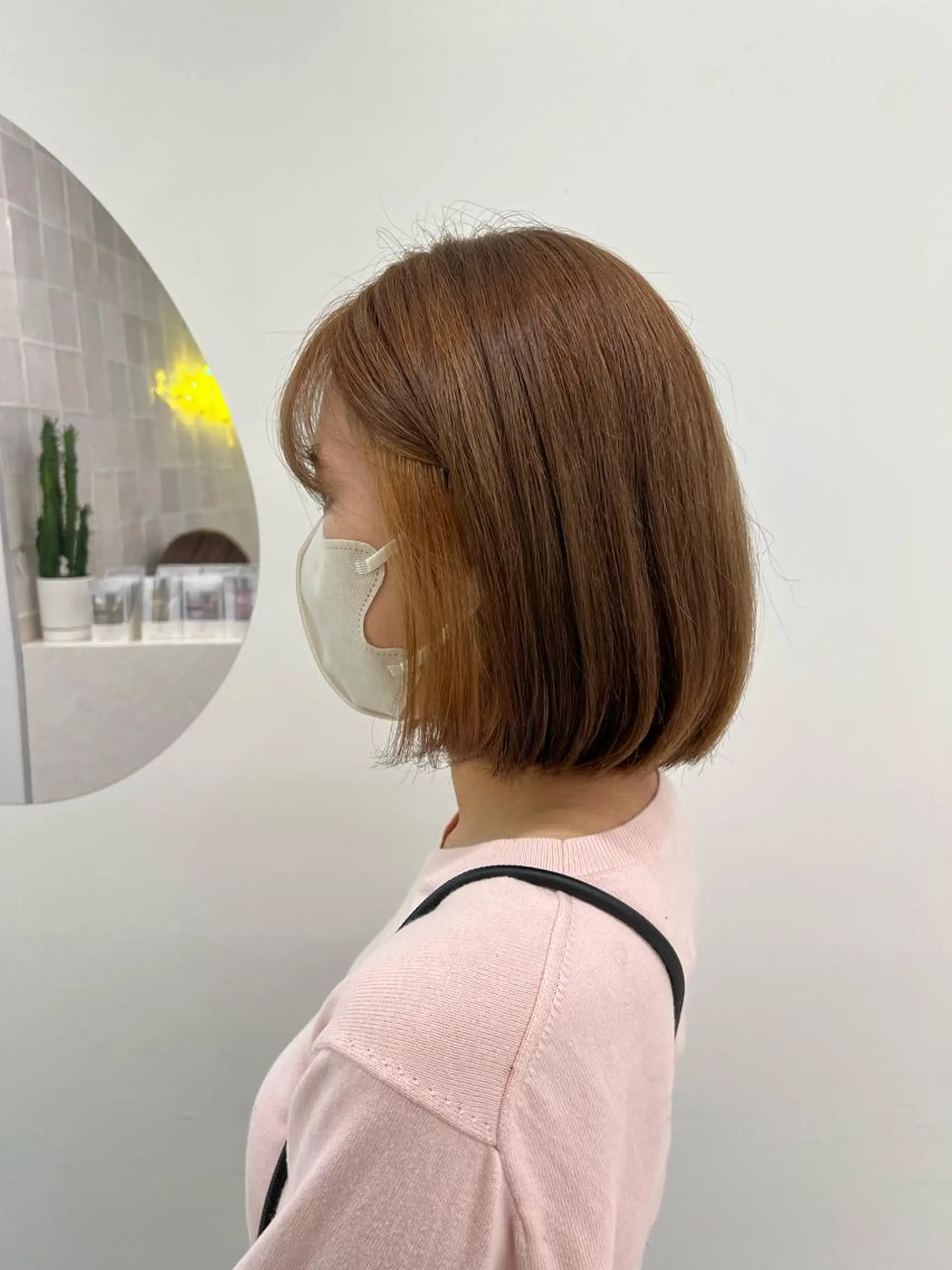 ショート カラー ブリーチ 透明感カラー ブリーチなしカラー 韓国風ヘア ヘアカラー 韓国ヘア☁️ mitsukiのヘアスタイル