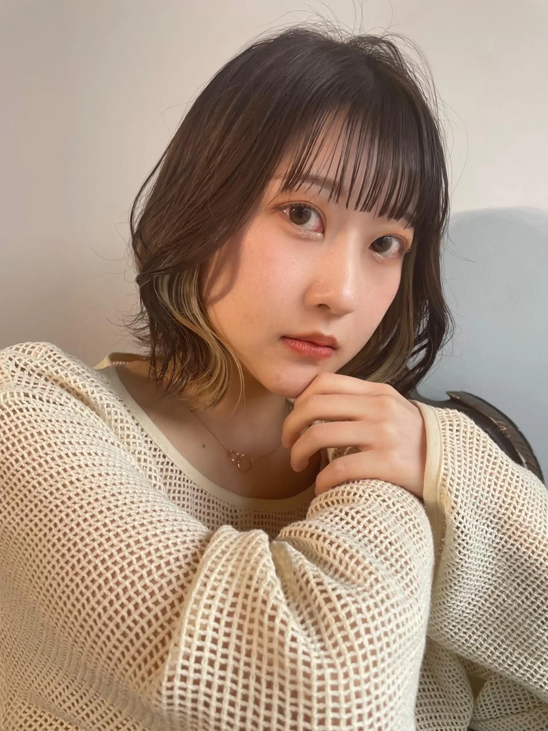 ミディアム カラー ヘアアレンジ キッズ マツエク・マツパ アイブロウ 透明感カラー/推しカ ラー☁️JURAのヘアスタイル