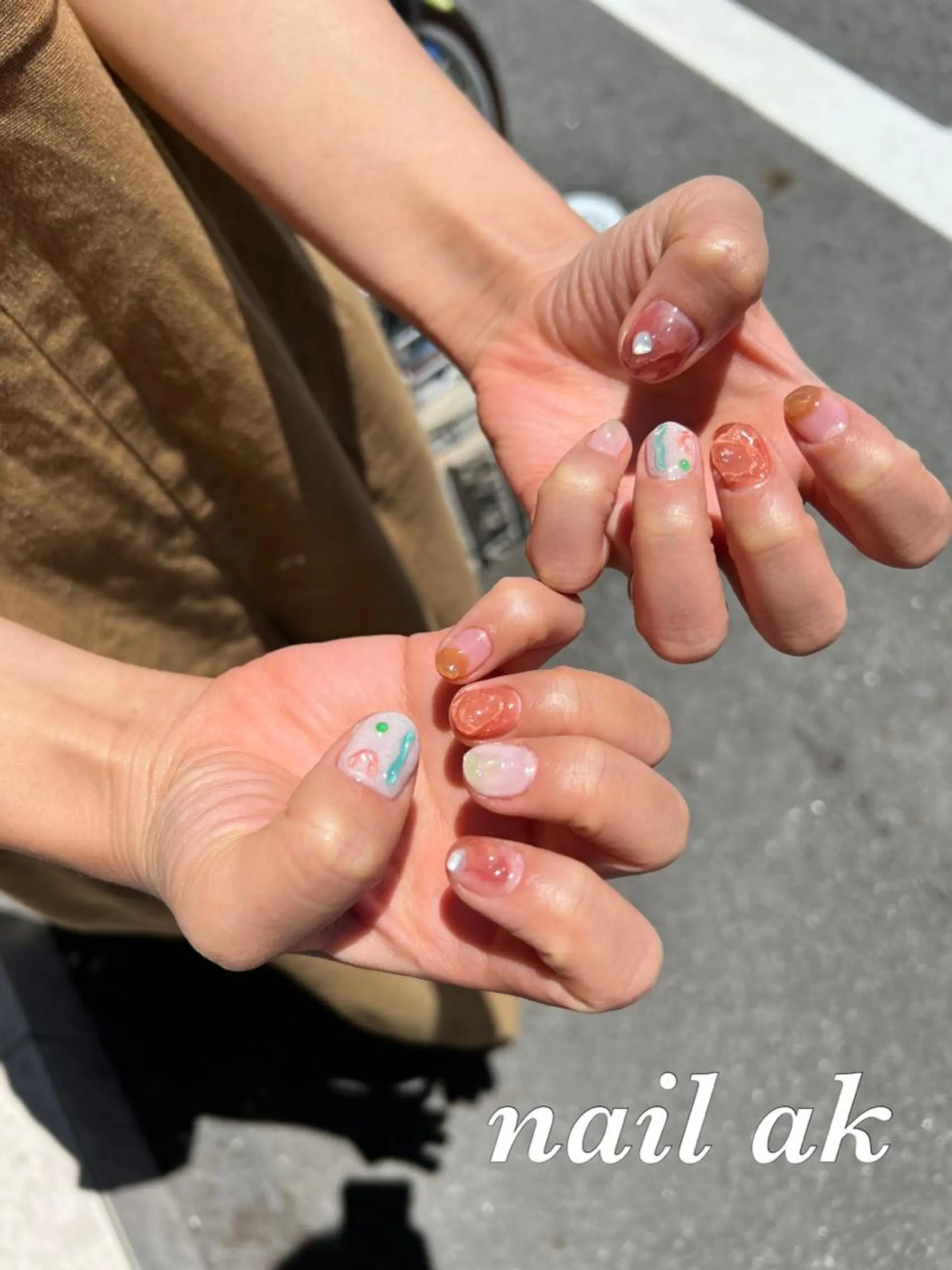 ネイル ぷっくりネイル ハンドネイル ak nail .のネイルデザイン