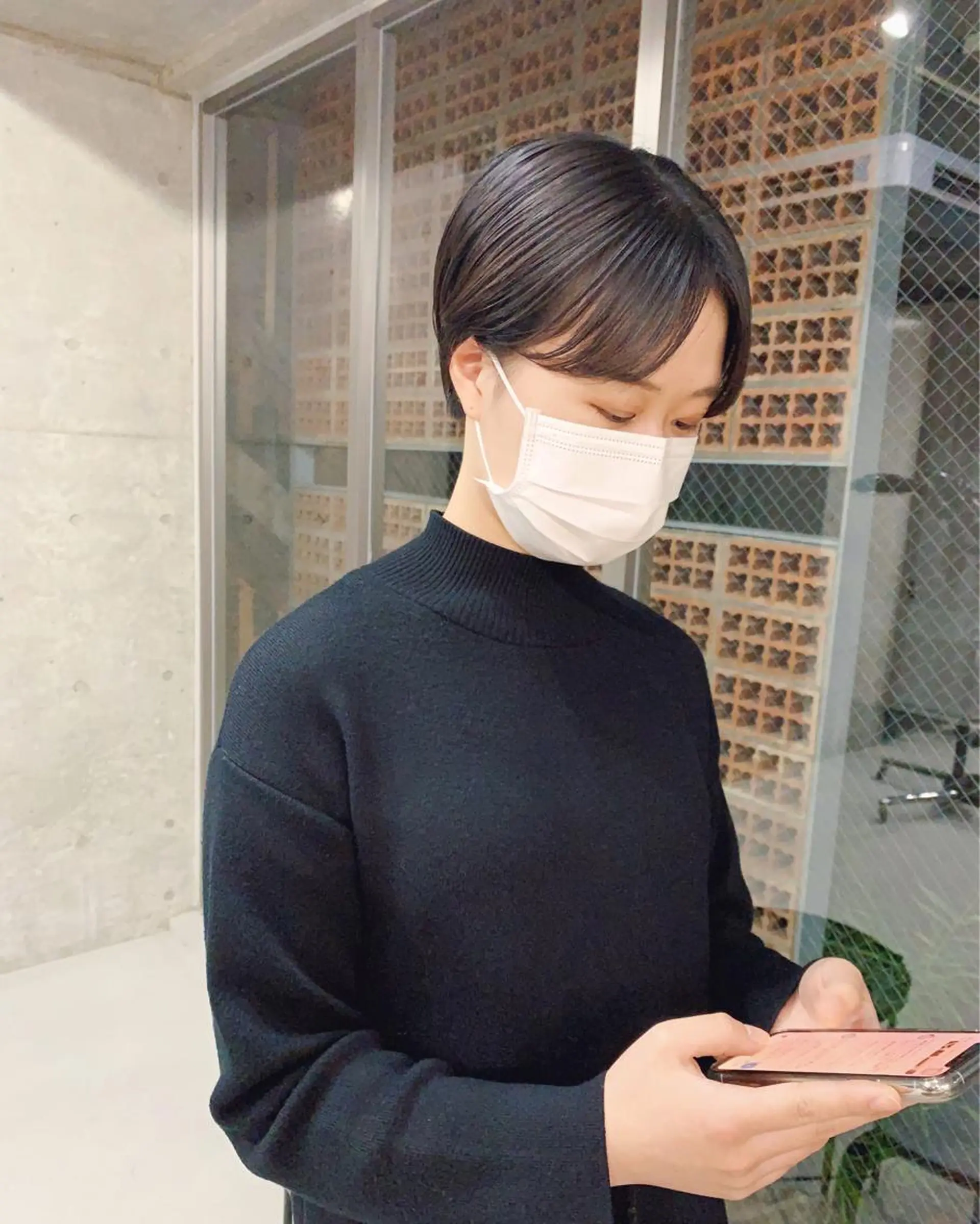 ショート カラー ボブパーマコテ巻き風 パーマNo1深江秀平のヘアスタイル