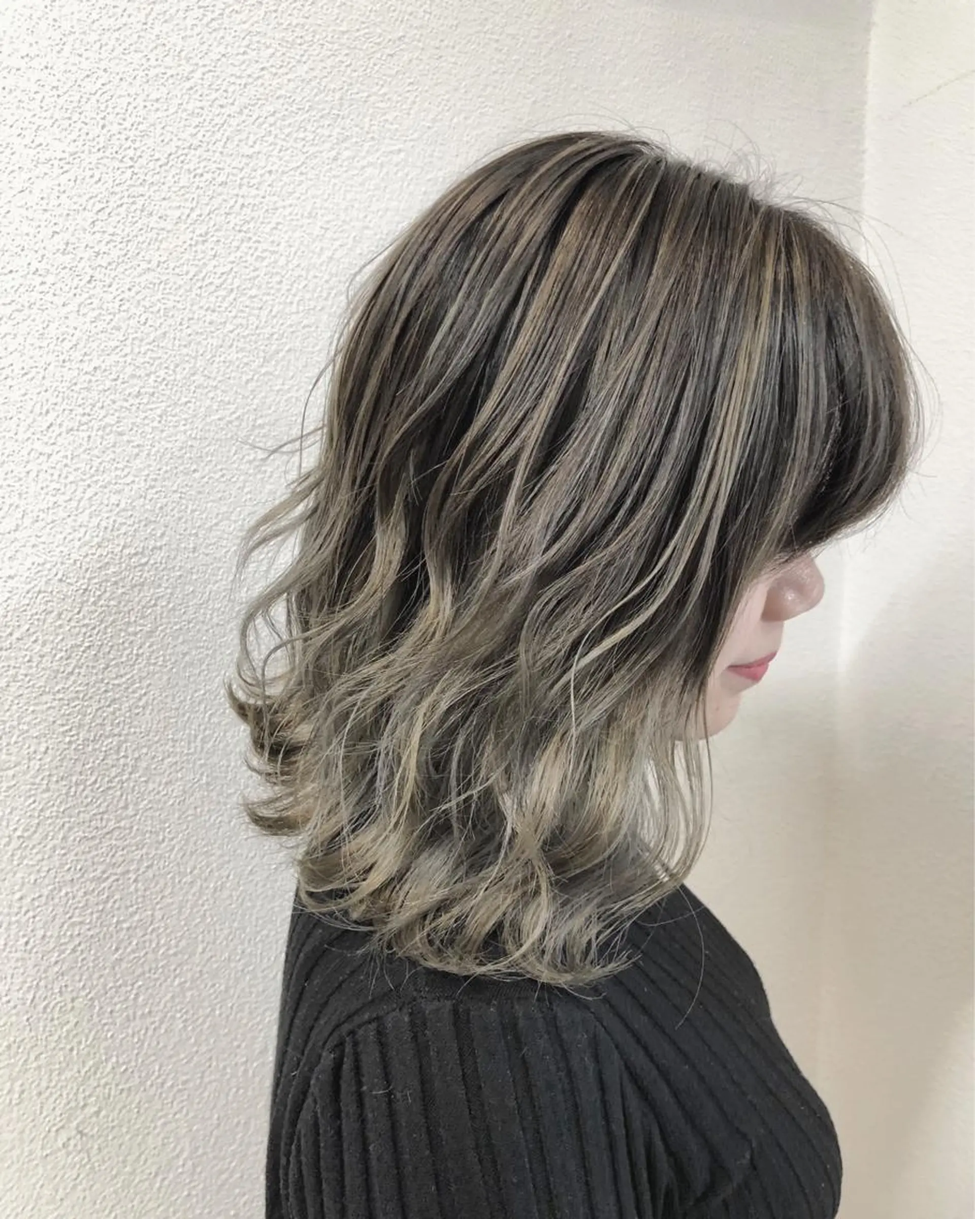 ミディアム カラー ヘアアレンジ グラデーションカラー ハイライトカラー ハイライト ヘアカラー トリートメント GiseL天神カラー 髪質改善/ブリーチのヘアスタイル
