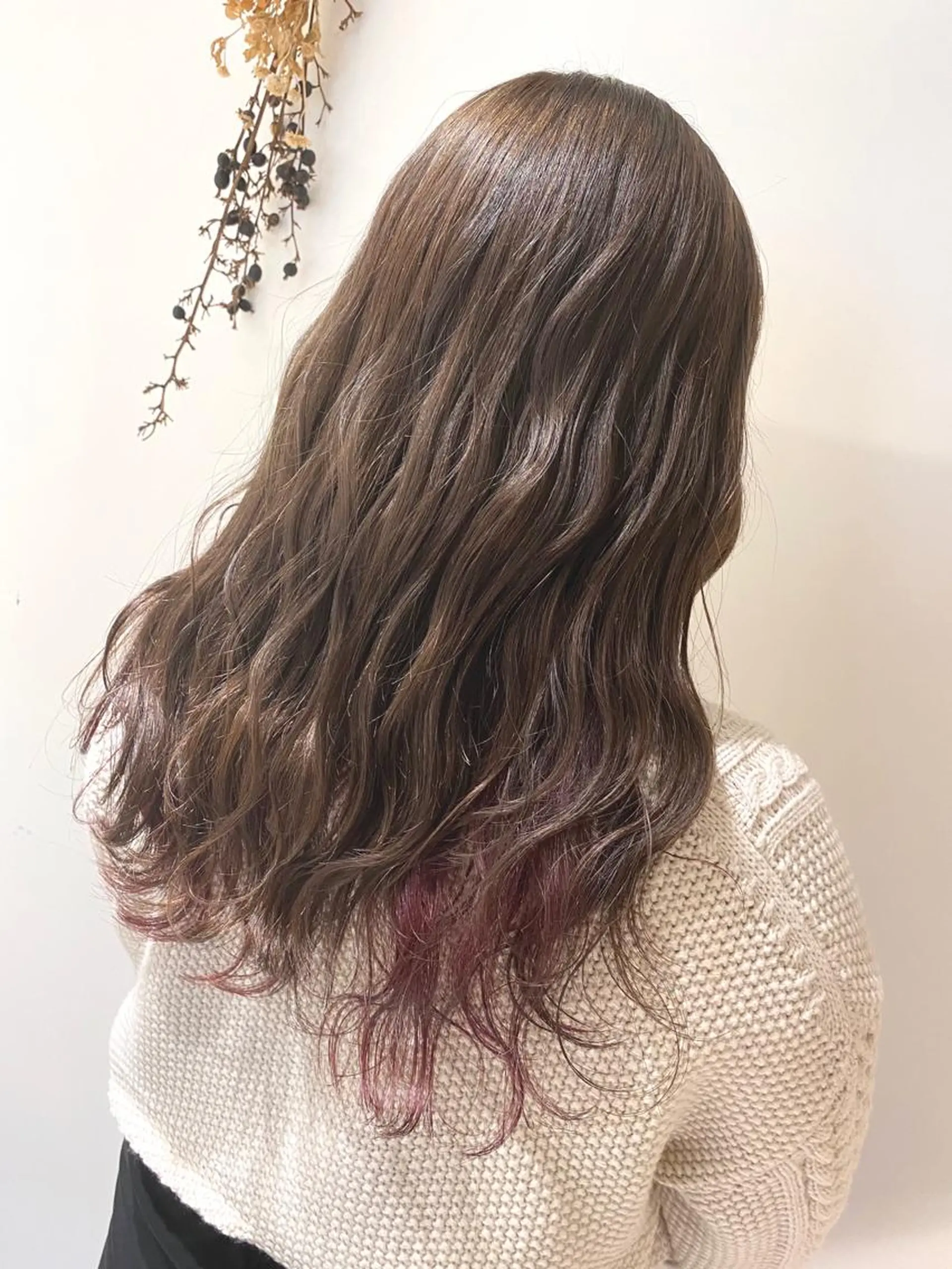 セミロング カラー ベージュ指名No1 加賀詩織のヘアスタイル