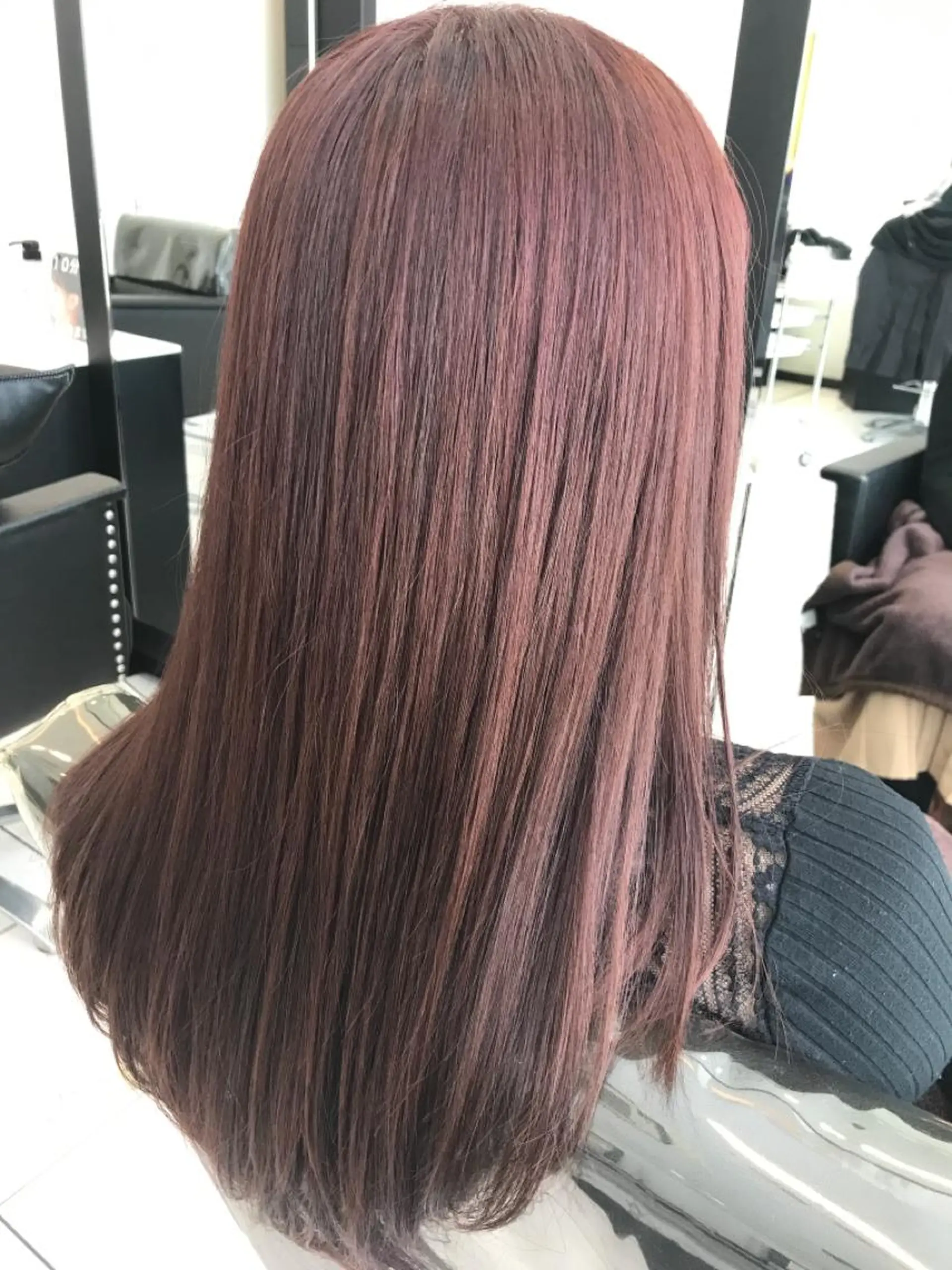 セミロング カラー YASU🍎CUT 赤系カラー/ヘアケアのヘアスタイル