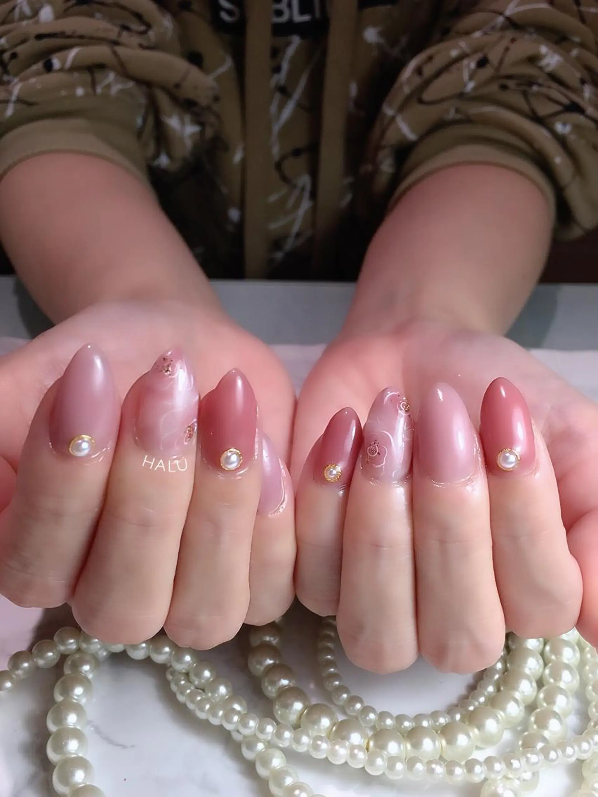 ネイル ピンク 春ネイル HALU ハルのネイルデザイン