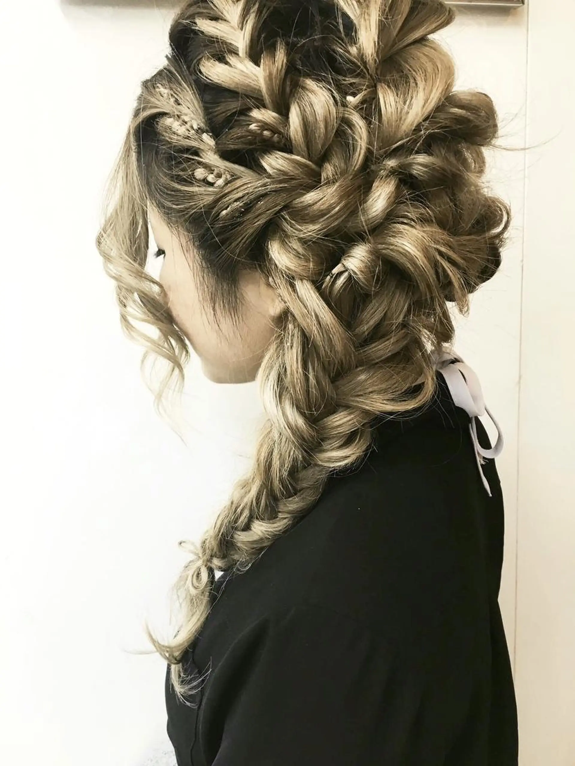 ヘアアレンジ エクステ/TARKY 編み込みエクステのヘアスタイル