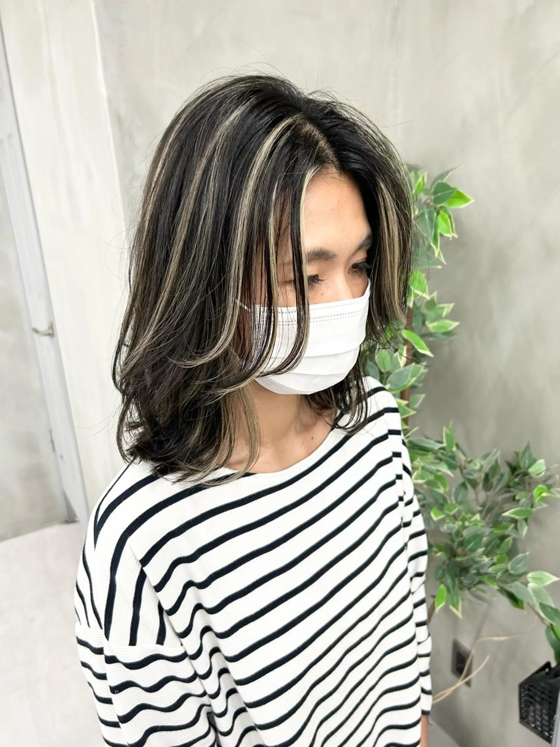 ミディアム カラー 神野 雅樹のヘアスタイル