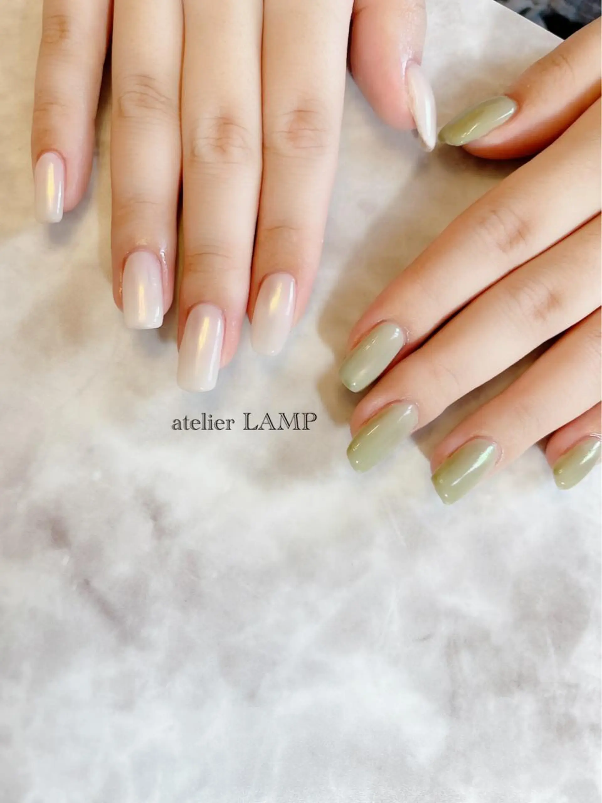 ネイル オーロラネイル ワンカラーネイル NANA no artのネイルデザイン