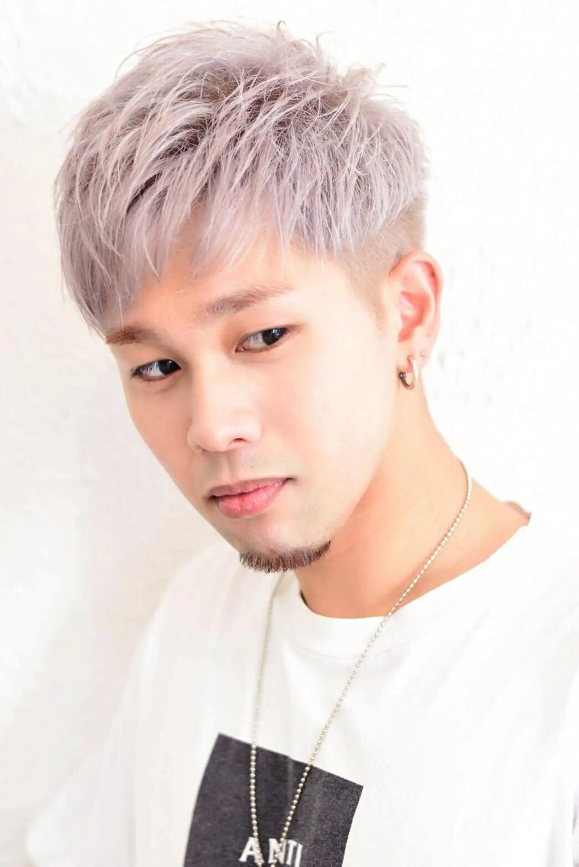 ショート カラー ヘアアレンジ メンズ アッシュ ホワイトアッシュ 最高峰の技術力☆ 樋口健人のヘアスタイル