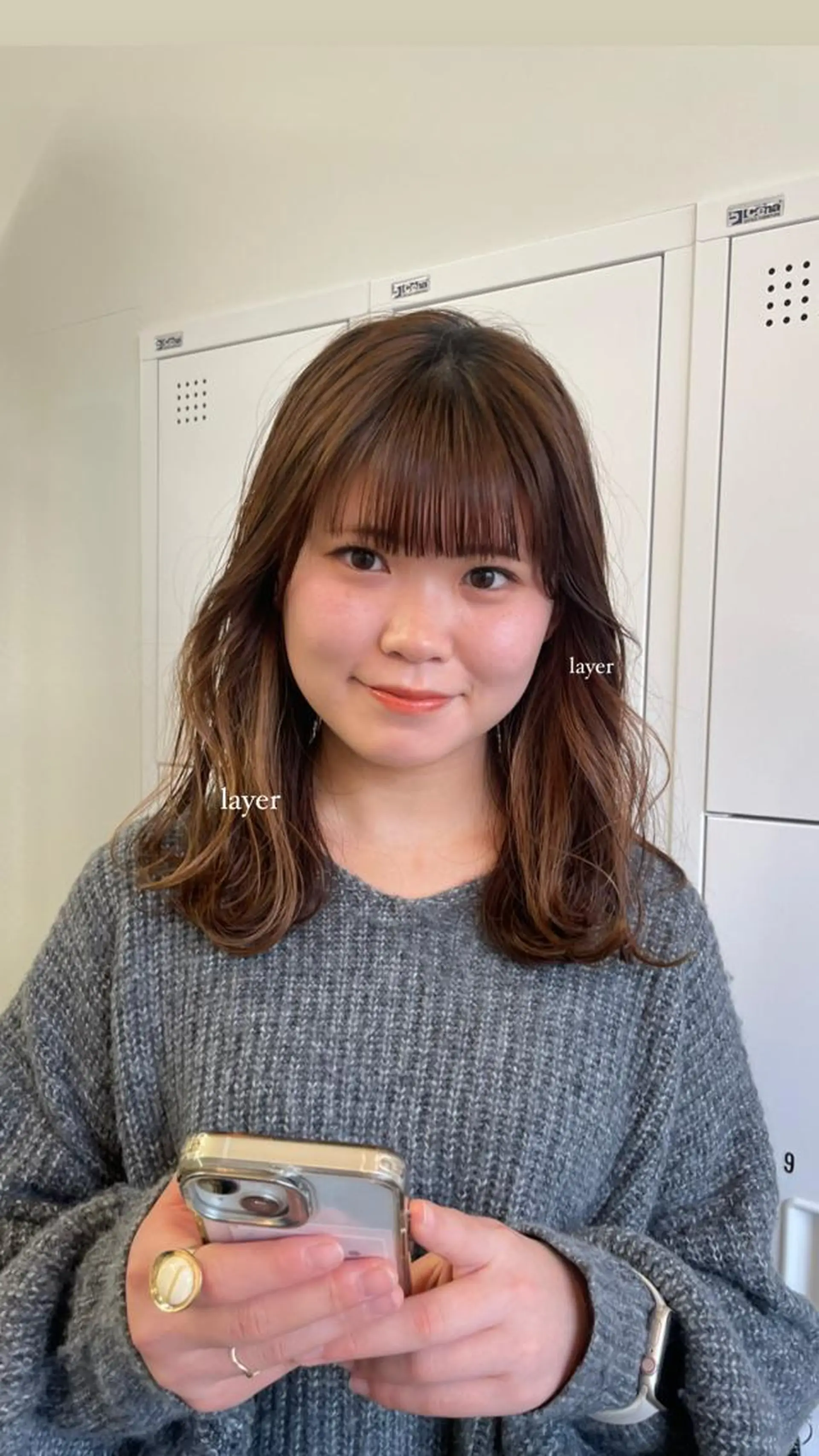ミディアム 立野 莉央のヘアスタイル