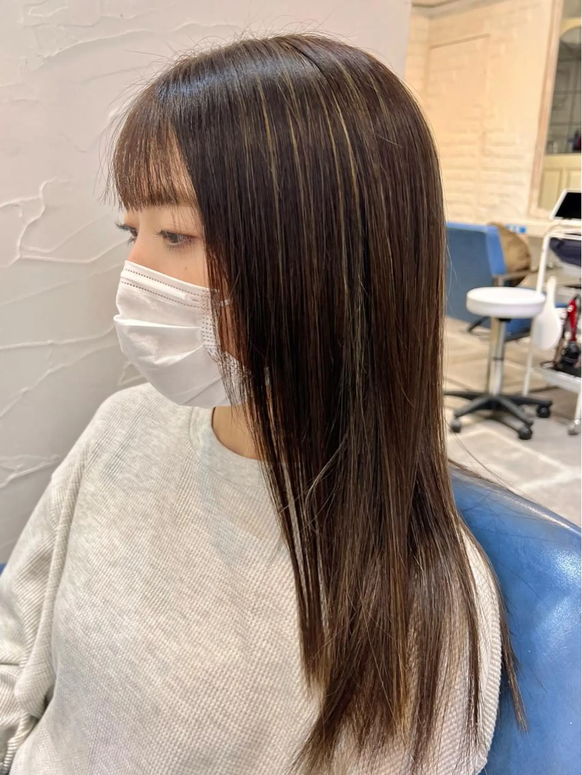 セミロング カラー ハイライトカラー ハイライト カット ヘアカラー uros.所属・メンズパーマ/ エクステ🌞セナのヘアスタイル