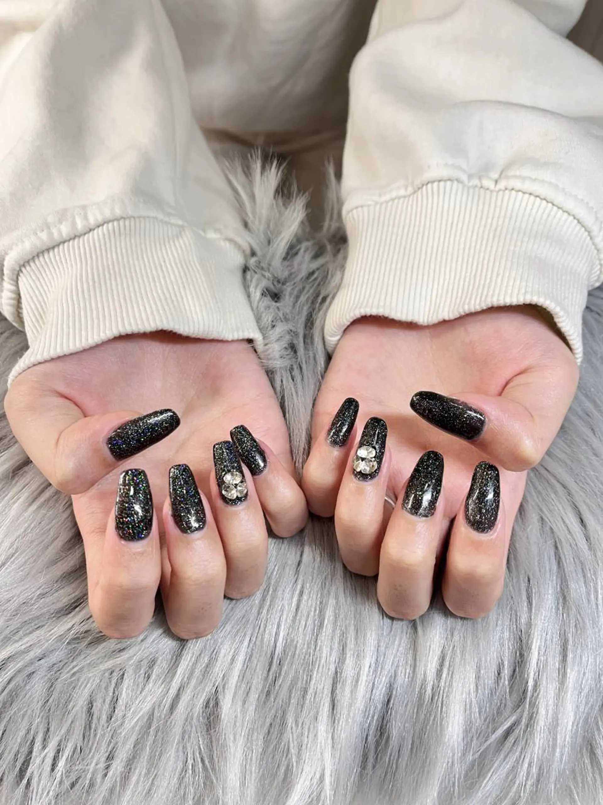 ネイル ラメ(グリッター) ワンカラーネイル ストーンネイル SEPTNAIL NISHIZAKIのネイルデザイン