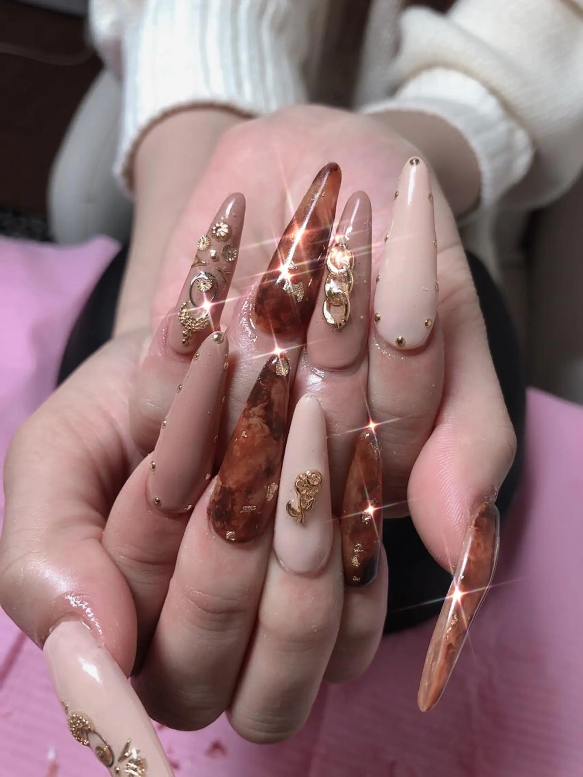 ロング ネイル ハンドネイル 《LB》ラブリエ Nail&eyeのマツエク・マツパデザイン