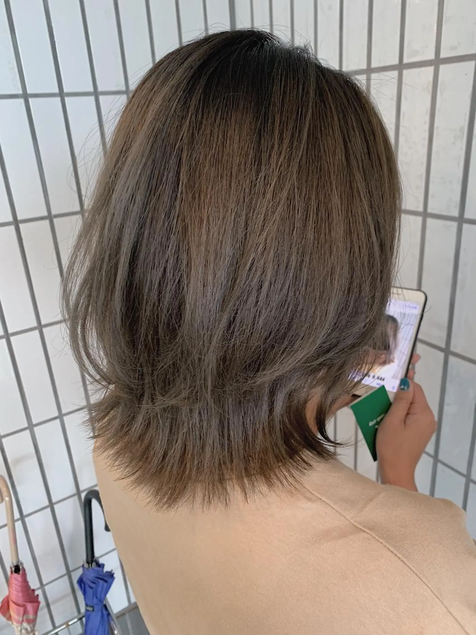 ミディアム カラー カット ヘアカラー トリートメント ハットリ /北習志野のヘアスタイル