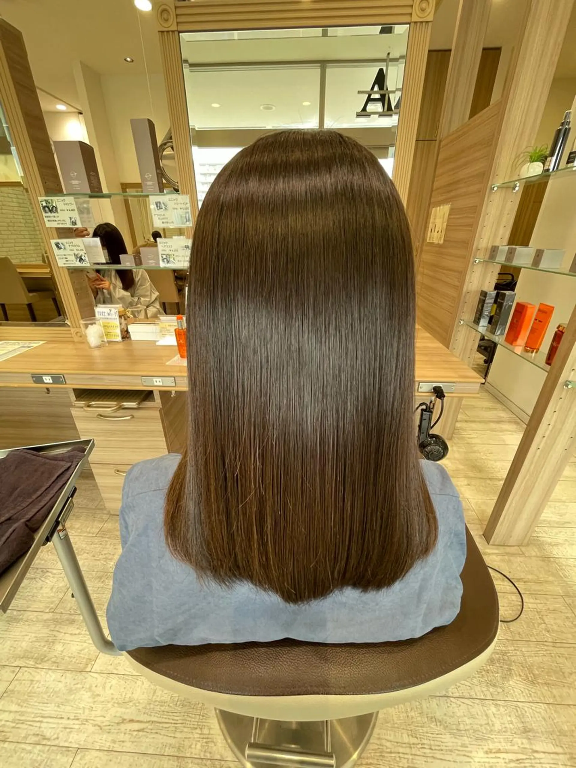 セミロング パーマ 縮毛矯正 縮毛矯正 加藤 未歩のヘアスタイル