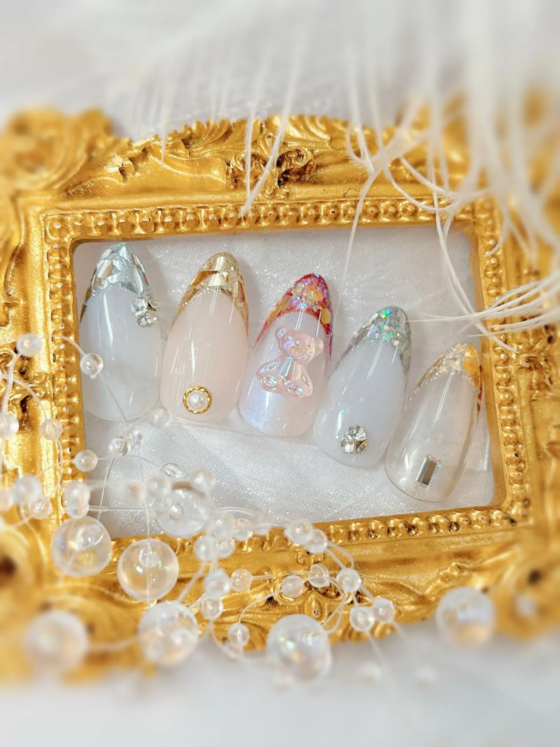 ネイル ハンドネイル ハンドケア ハク キのネイルデザイン